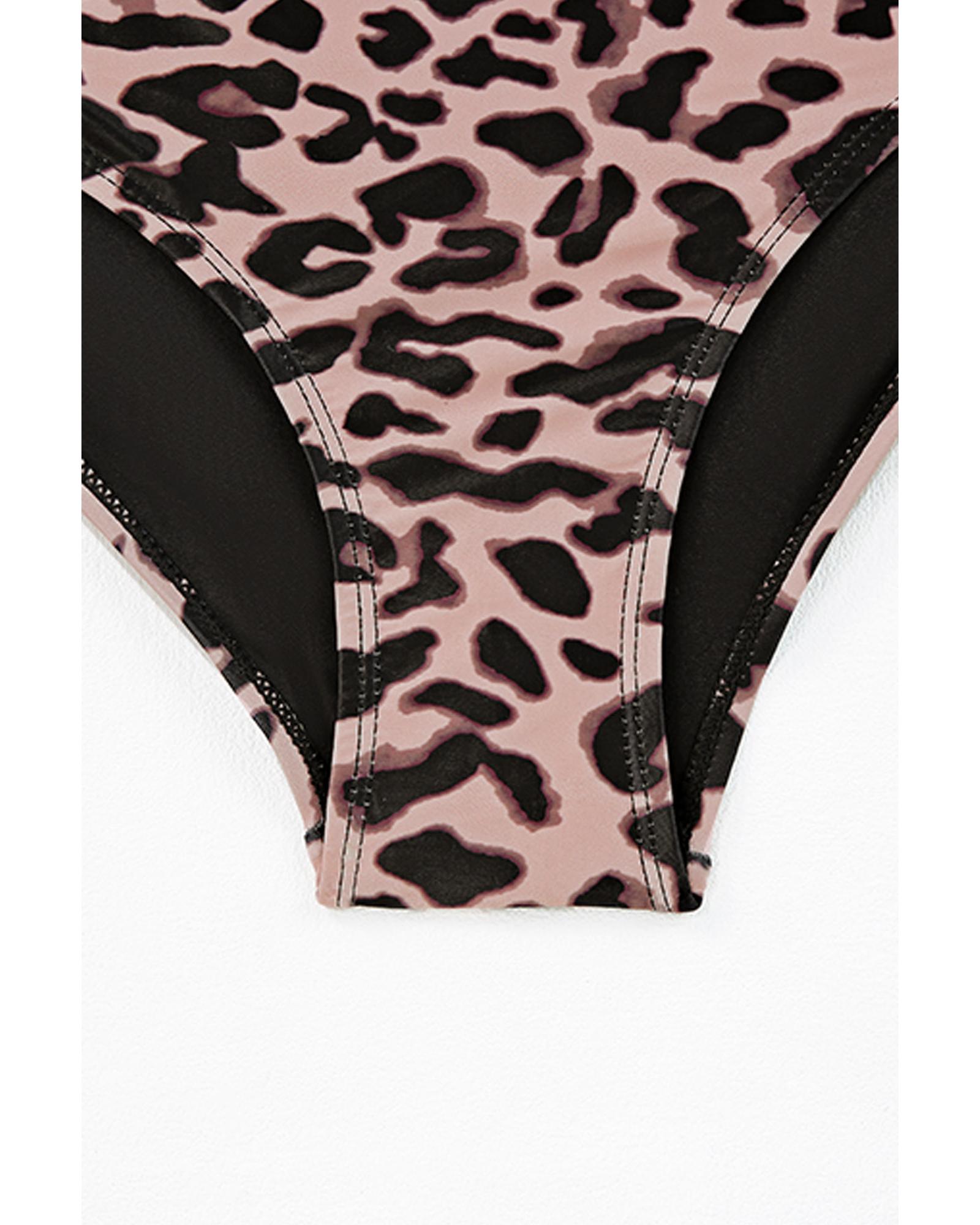 V539-AZEXDC411478-2-M-202508291805-00 Black Square Neck Sleeveless Fashion Print Tankini Set - M - Image 1