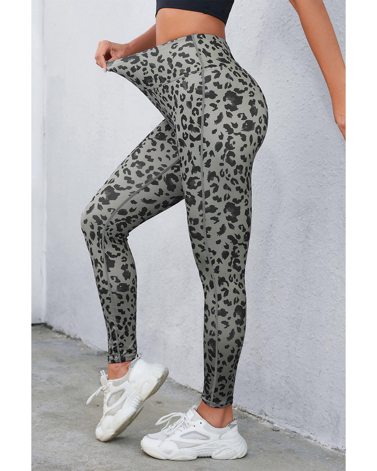 V539-AZEXDC761231-11-L-202508260920-00 Azura Exchange Leopard Print Active Leggings - L - Image 1
