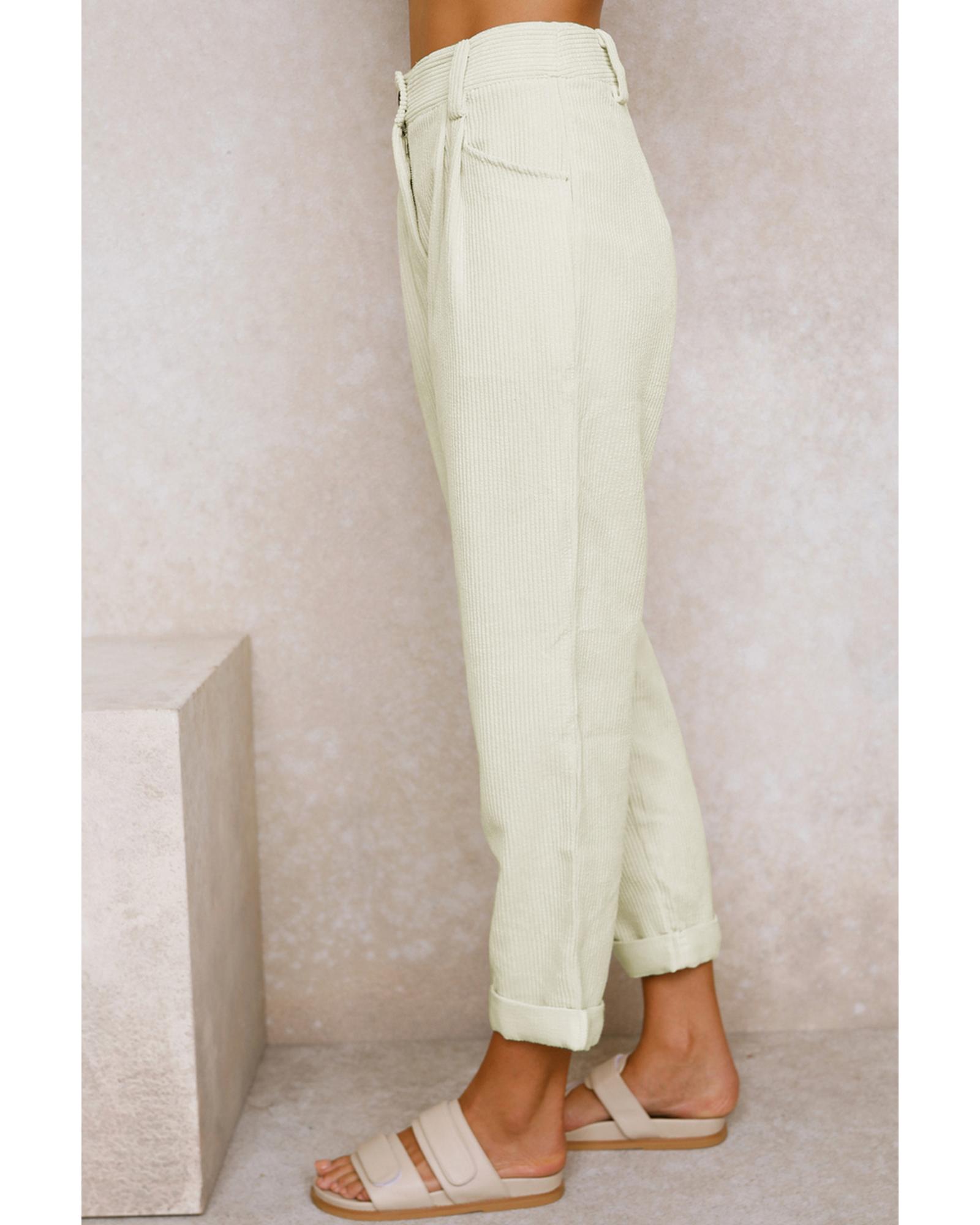 V539-AZEXDC7711218-15-18-202508270110-00 Azura Exchange Corduroy High Waist Straight Leg Pants - 18 US - Image 1