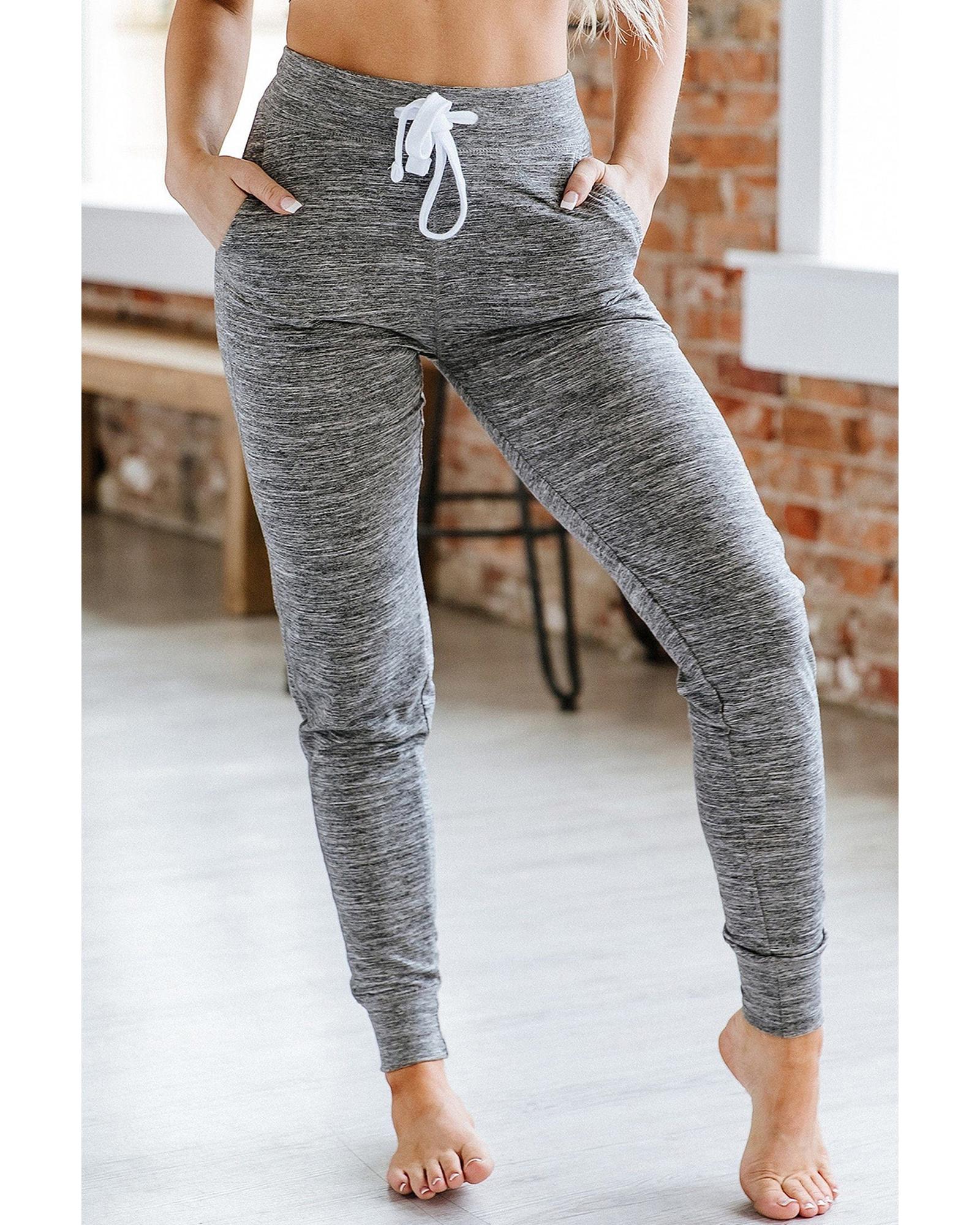 V539-AZEXDC7711553-11-L-202508291105-00 Azura Exchange Soft Gray Joggers with Drawstring Waist and Pockets - L - Image 1