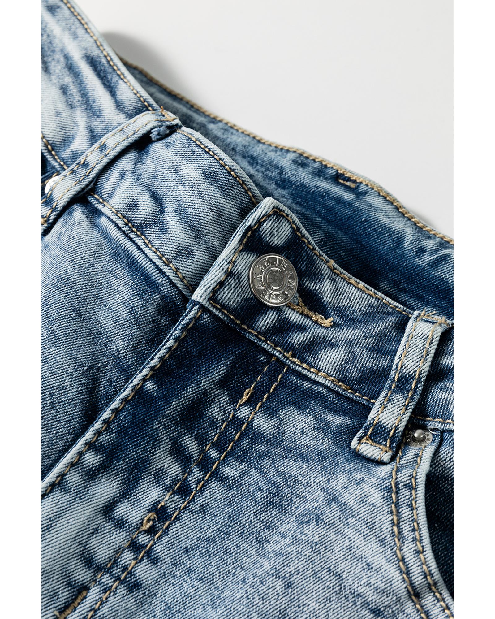 V539-AZEXDC7875199-P1204-4-202506151116-00 Myosotis High Rise Button Zip Fly Medium Wash Jeans - 4 US - Image 1