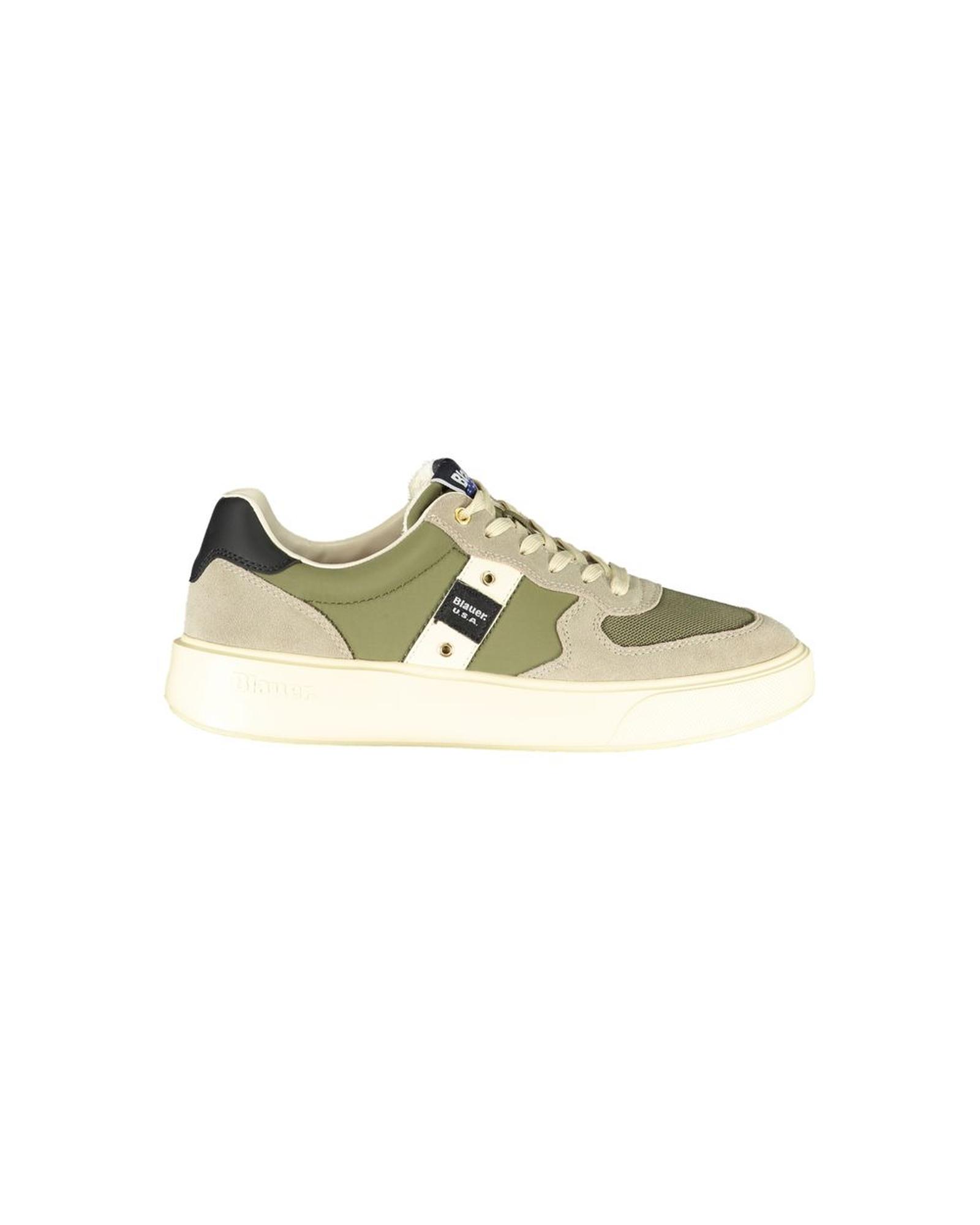 V539-BL-36376-EU45US12-202506160245-00 Blauer Men's Green Leather Sneaker - 45 EU - Image 1