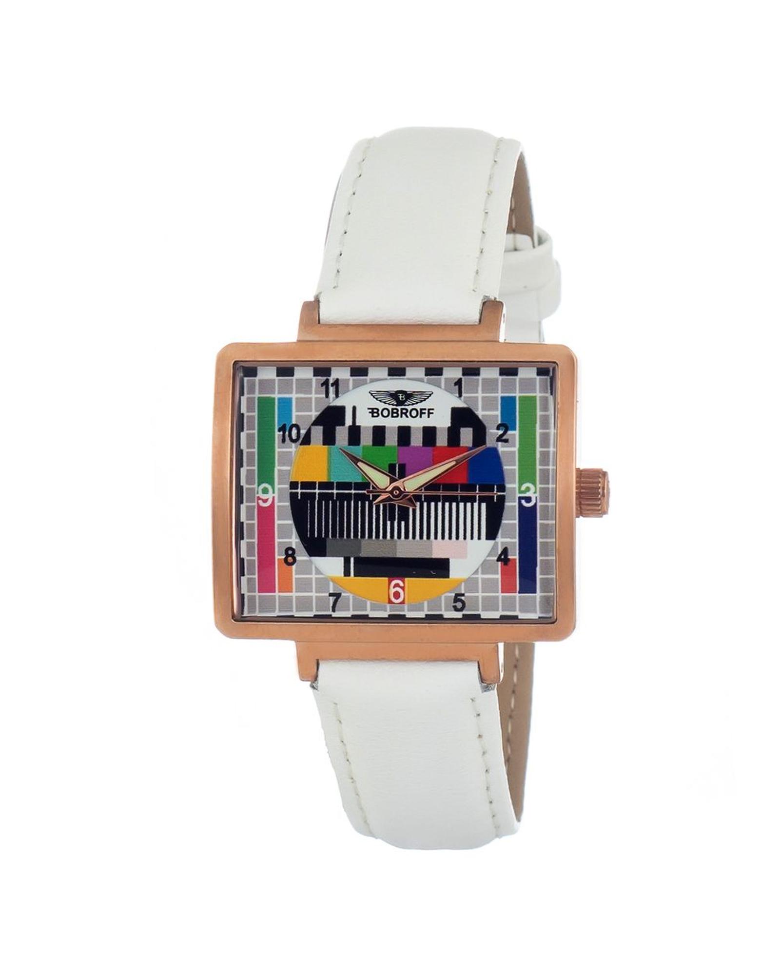 V539-BOBF0035S013AC-202506160037-00 Bobroff Women's White Leather Watch - One Size - Image 1