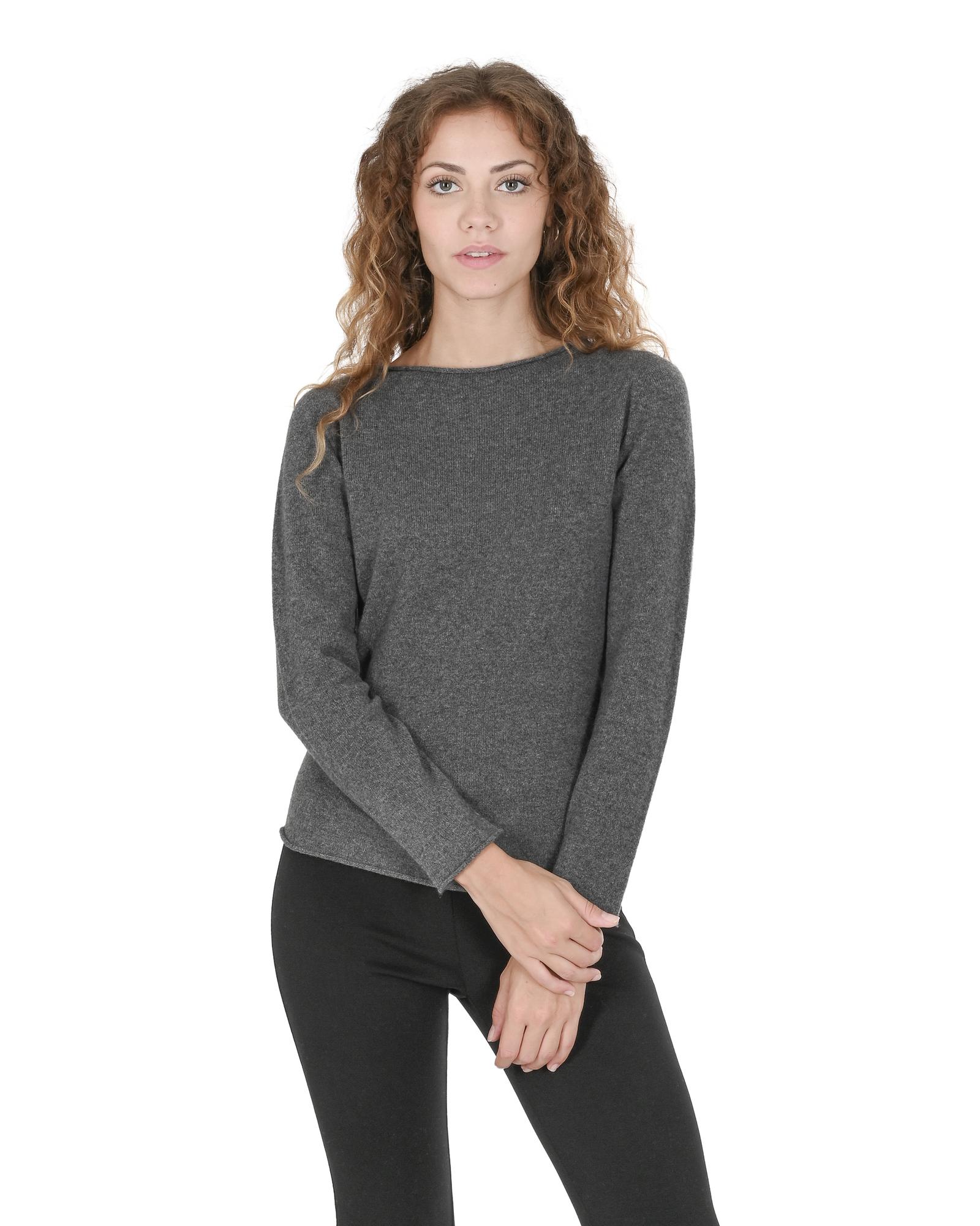 V539-BTB107727-202509010445-00 Cashmere Womens Boatneck Sweater - S - Image 1