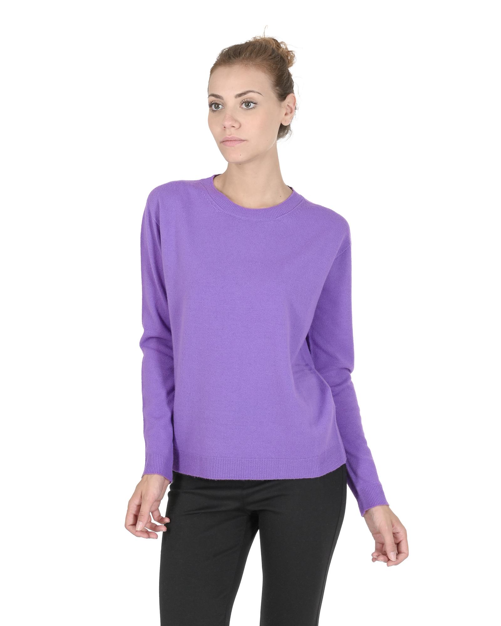 V539-BTB107875-176226-00 Crown of Edinburgh Cashmere Women's Premium Italian Cashmere Womens Sweater in Lavanda - 42 EU - Image 1