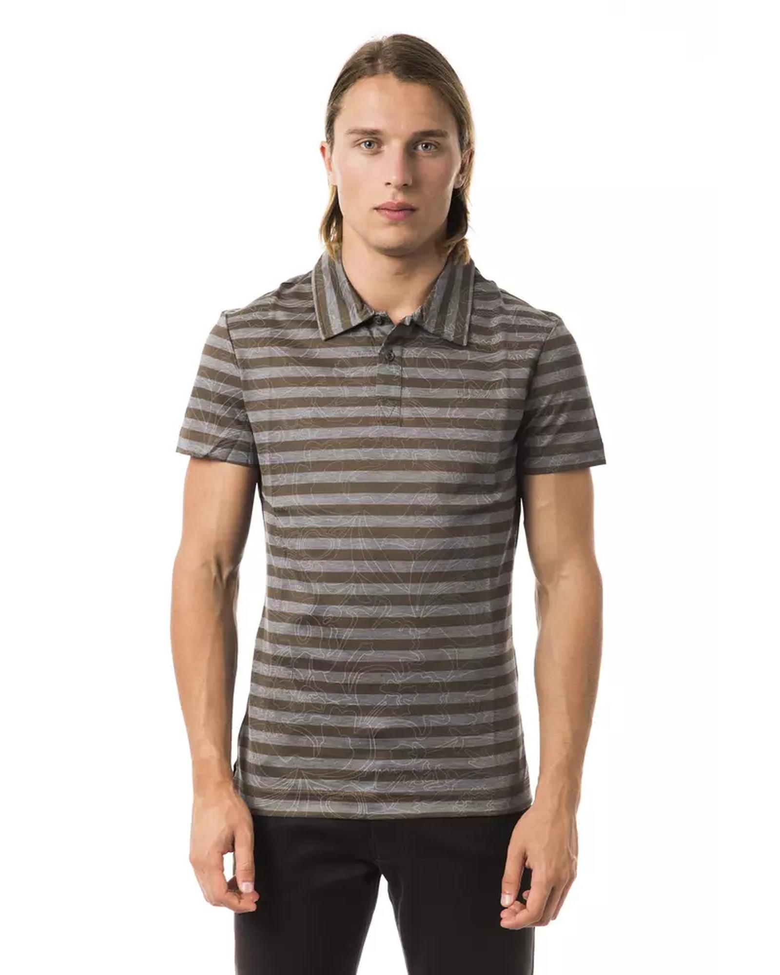 V539-BY-13883-L-202509012125-00 Striped Polo Shirt with Prints L Men - Image 1