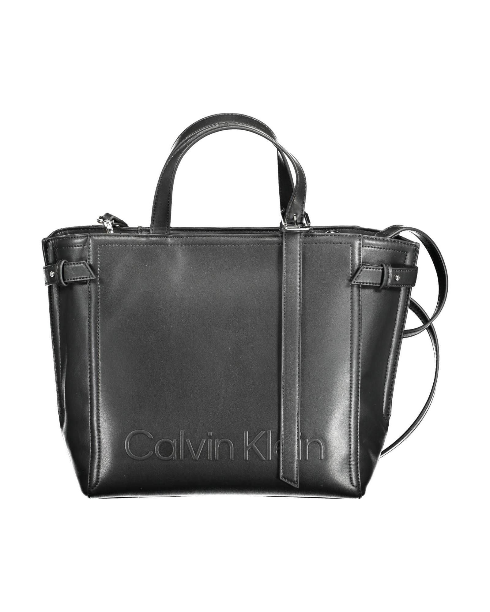 V539-CA-14464-202506160326-00 Calvin Klein Women's Elegant Black Two-Handle Recycled Polyester Bag - One Size - Image 1