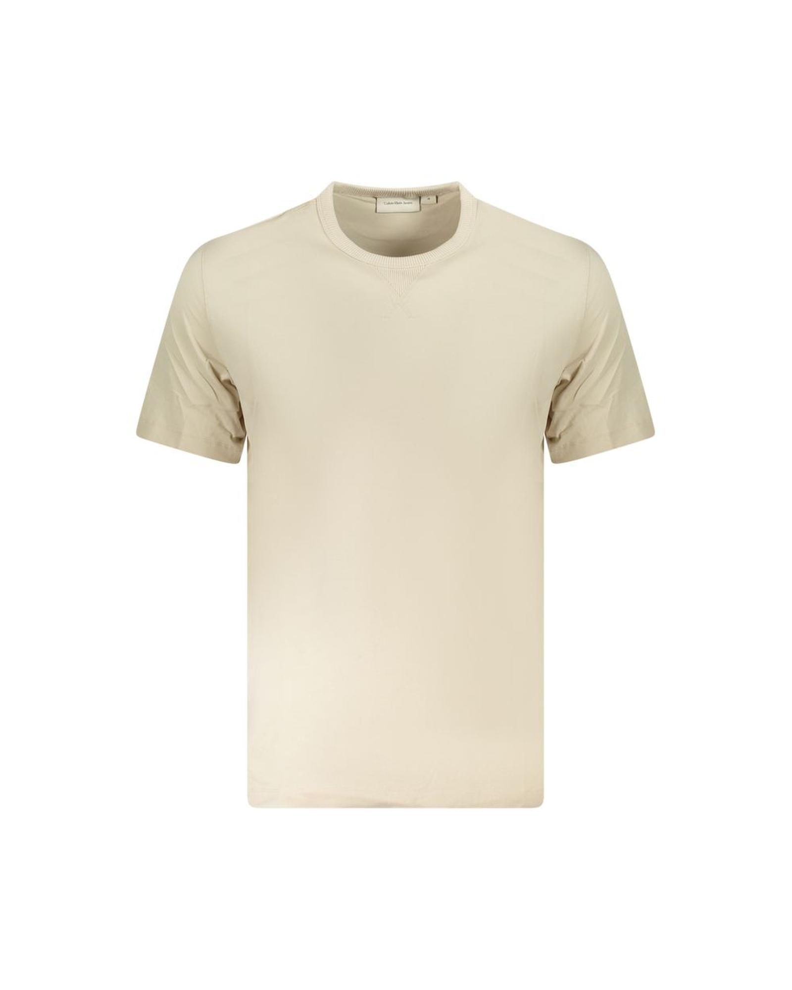 V539-CA-36265-XL-202506161511-00 Calvin Klein Men's Beige Cotton T-Shirt - XL - Image 1