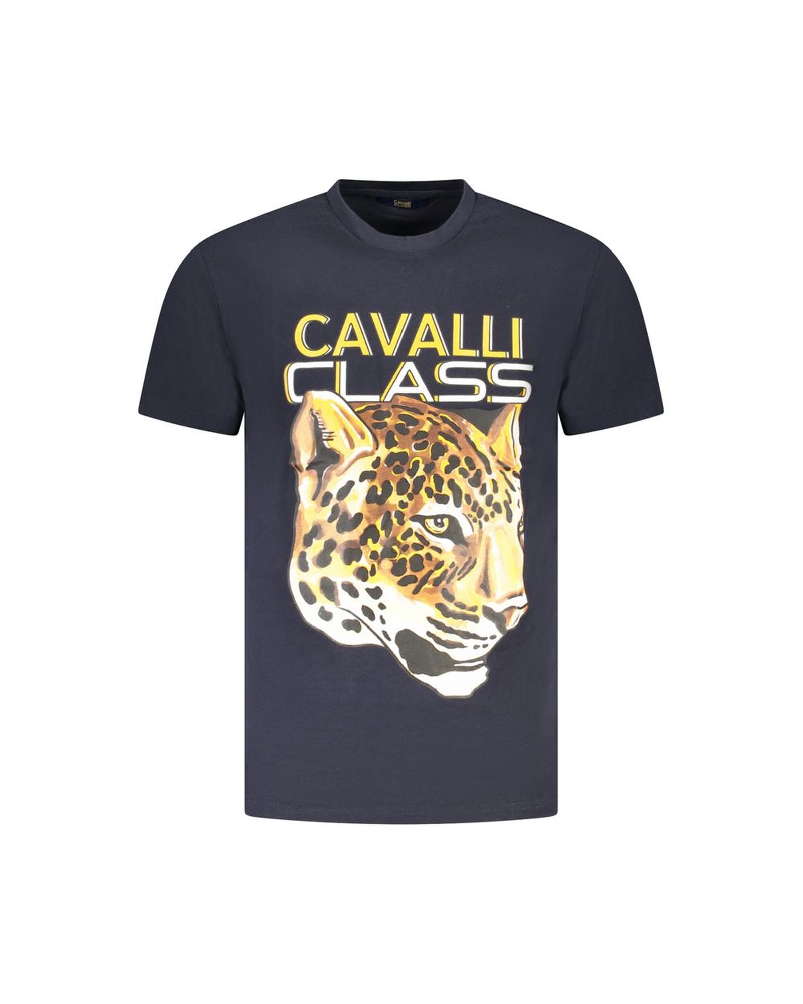 V539-CA-36670-L-202506161347-00 Cavalli Class Men's Blue Cotton T-Shirt - L - Image 1