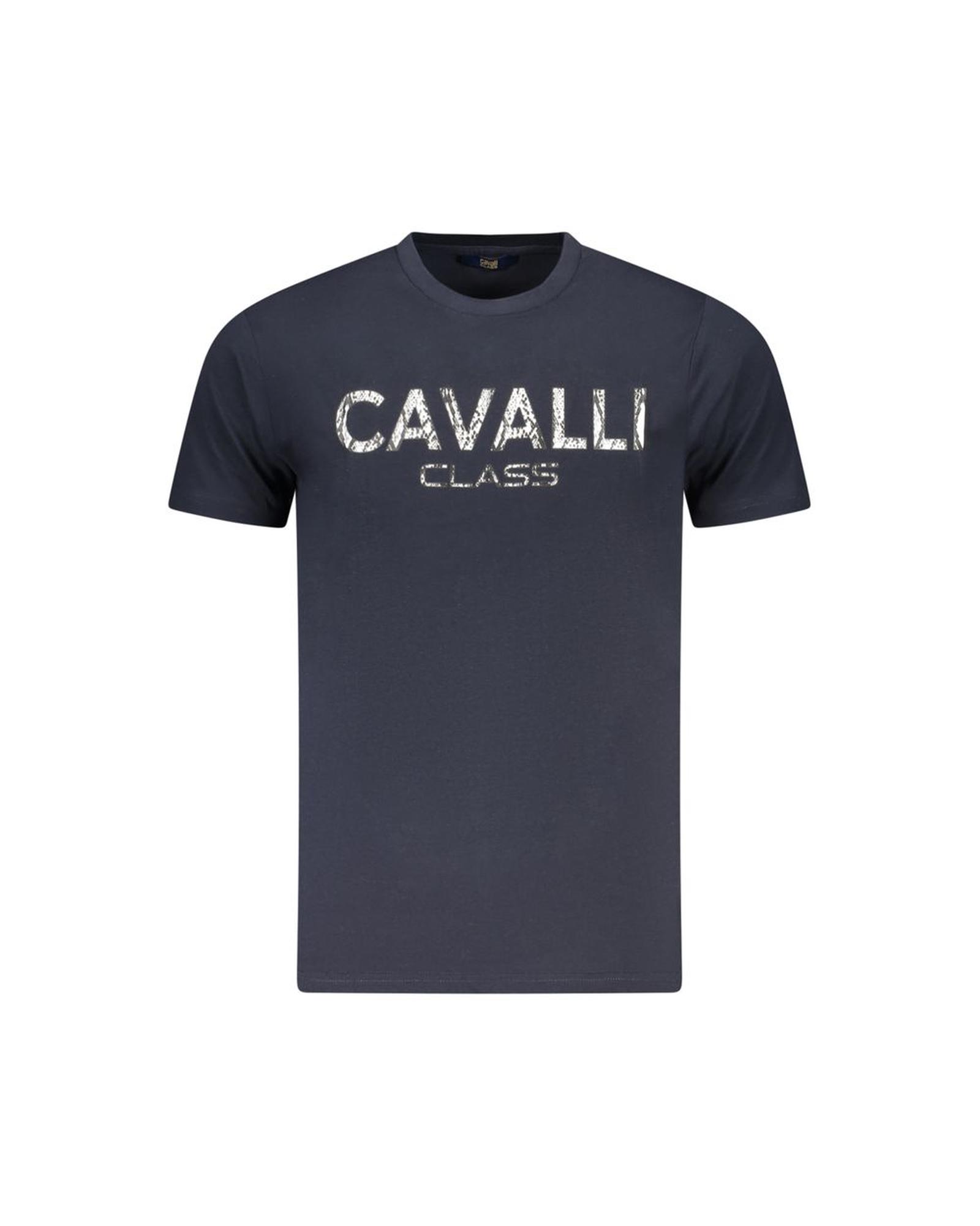 V539-CA-36676-L-202506161415-00 Cavalli Class Men's Blue Cotton T-Shirt - L - Image 1