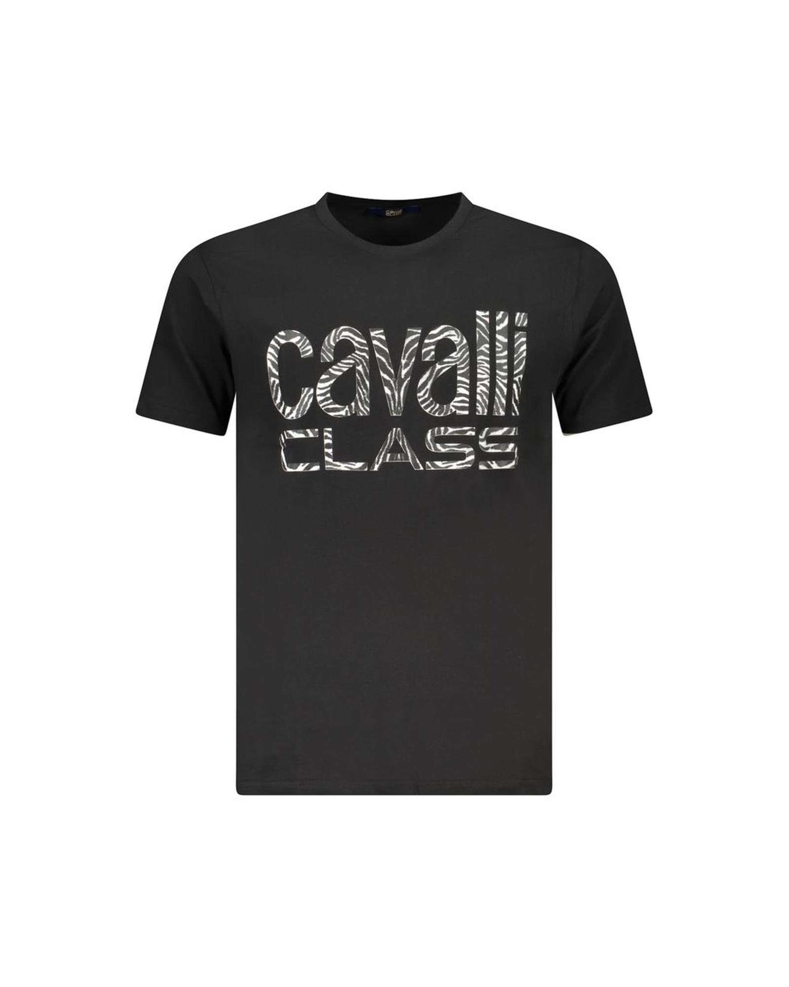 V539-CA-36678-M-202506161420-00 Cavalli Class Men's Black Cotton T-Shirt - M - Image 1