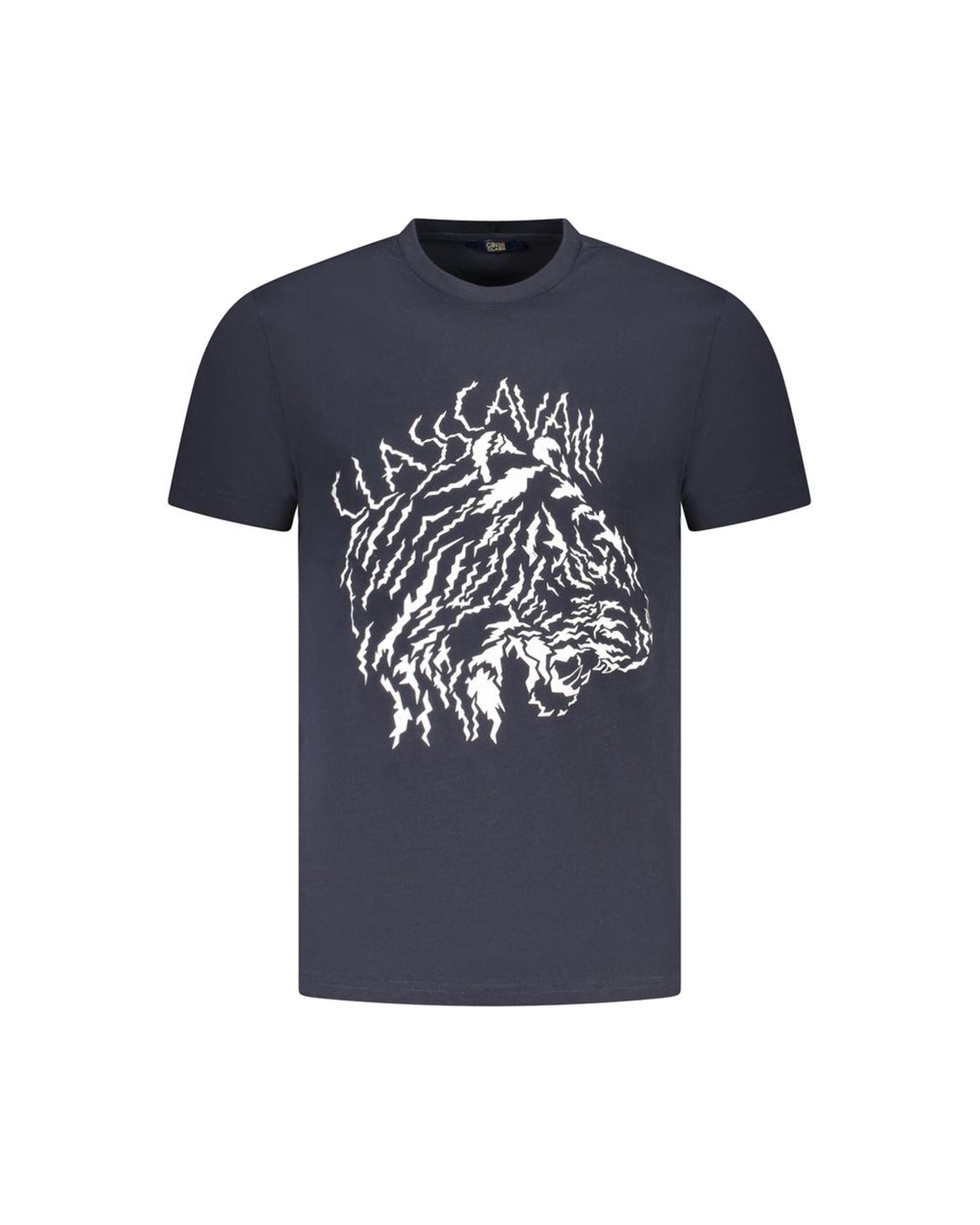 V539-CA-36691-L-202506161442-00 Cavalli Class Men's Blue Cotton T-Shirt - L - Image 1