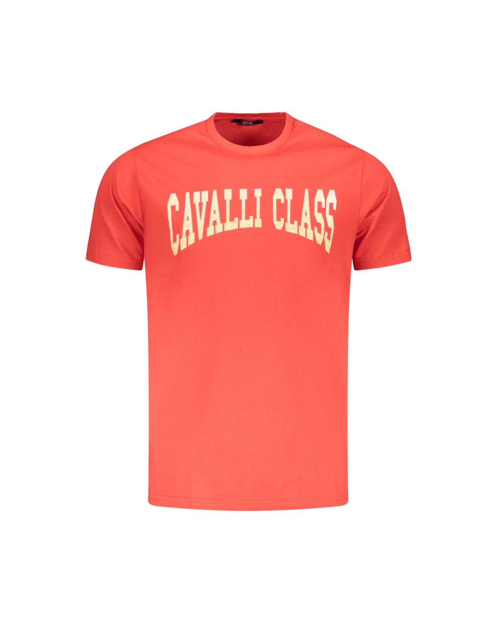 V539-CA-36711-L-202506161542-00 Cavalli Class Men's Red Cotton T-Shirt - L - Image 1