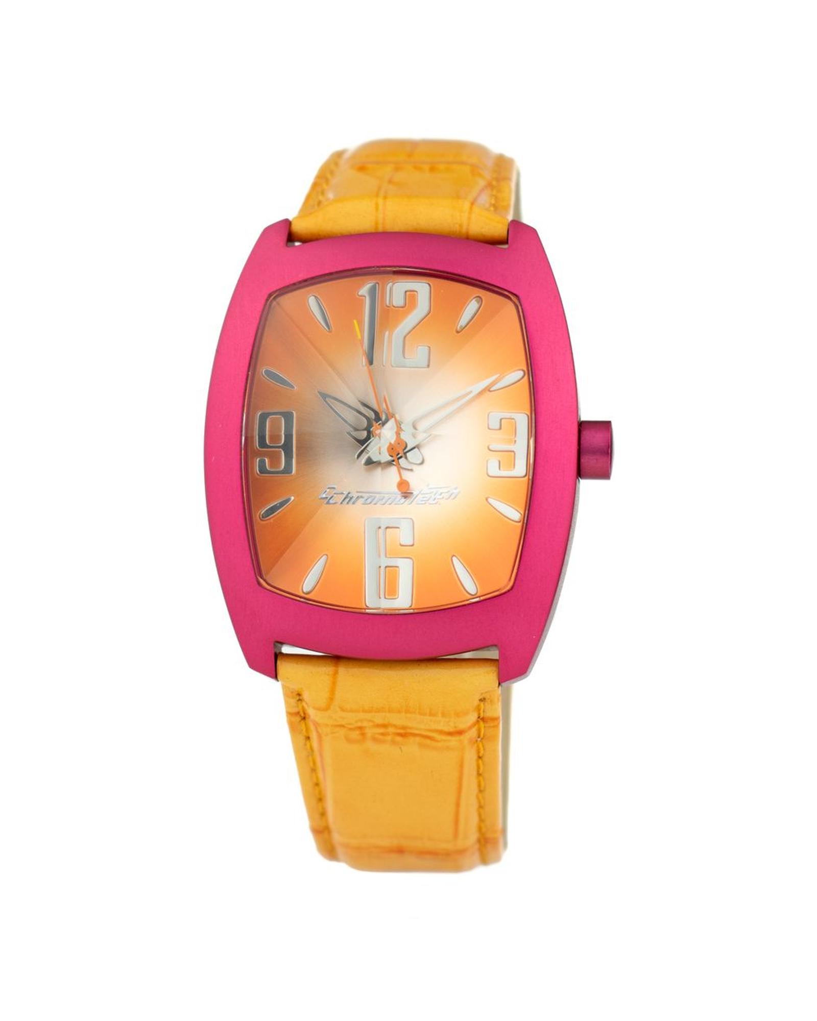 V539-CHCT2050M06AC-202506161826-00 Chronotech Unisex's Orange Leather Watch - One Size - Image 1