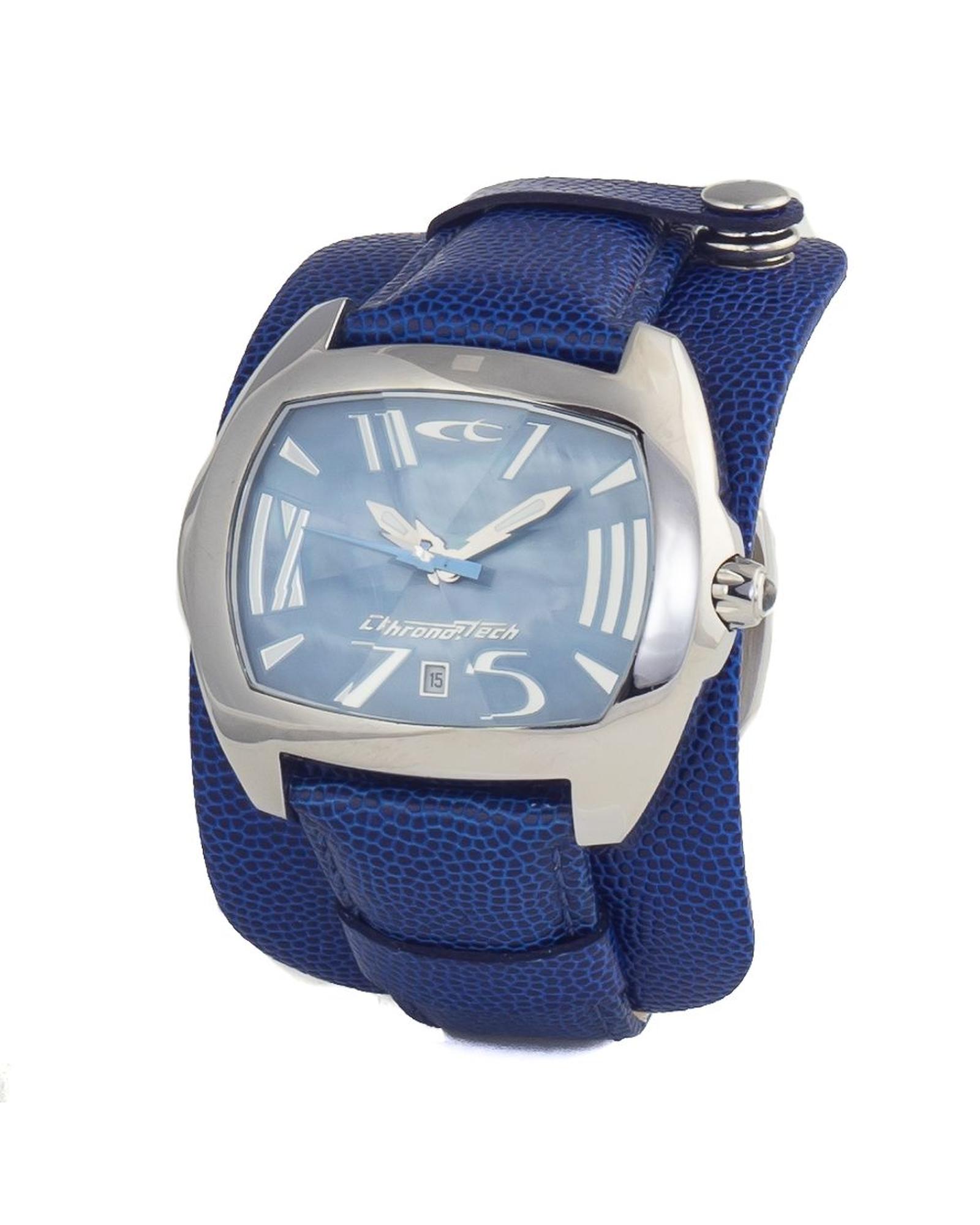 V539-CHCT2188J22AC-202506161827-00 Chronotech Men's Blue Leather Watch - One Size - Image 1