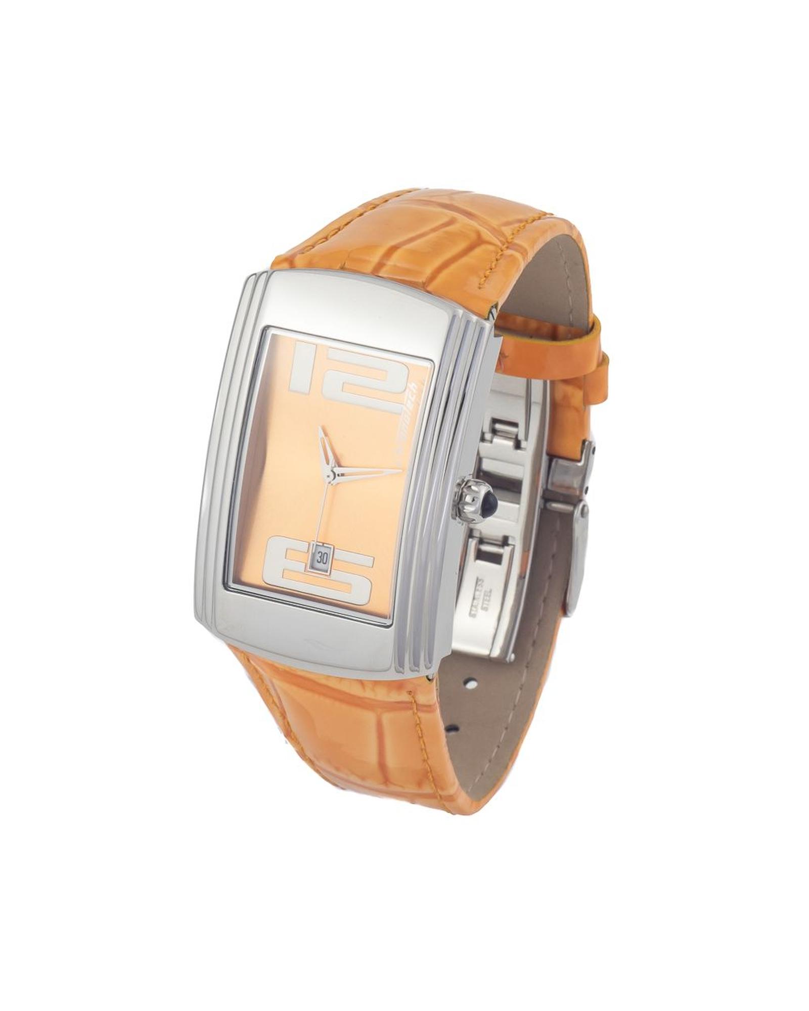 V539-CHCT7017B07AC-202506161853-00 Chronotech Women's Orange Leather Watch - One Size - Image 1