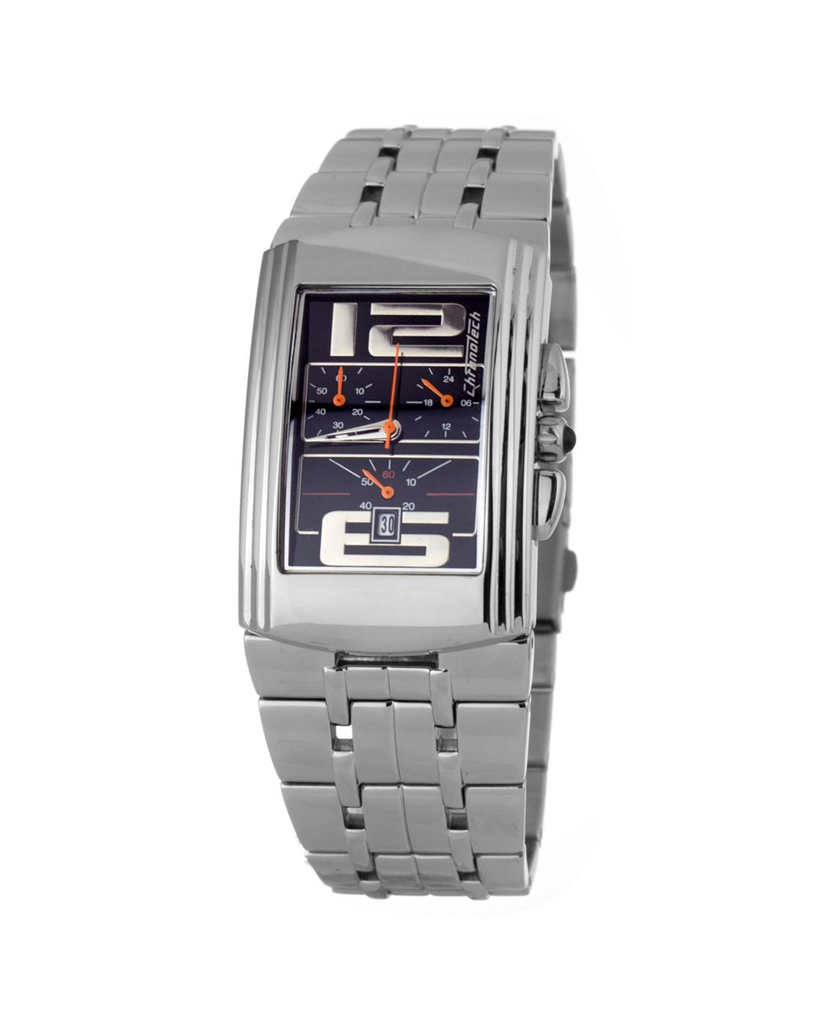 V539-CHCT7018B04MAC-202506161620-00 Chronotech Men's Silver Steel Watch - One Size - Image 1
