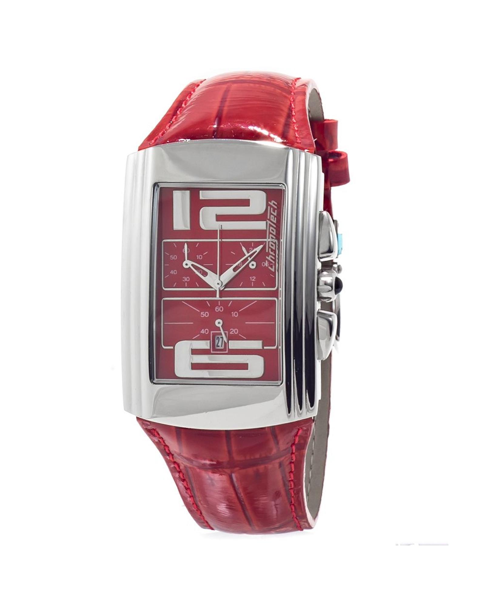 V539-CHCT7018B05AC-202506161621-00 Chronotech Women's Red Leather Watch - One Size - Image 1