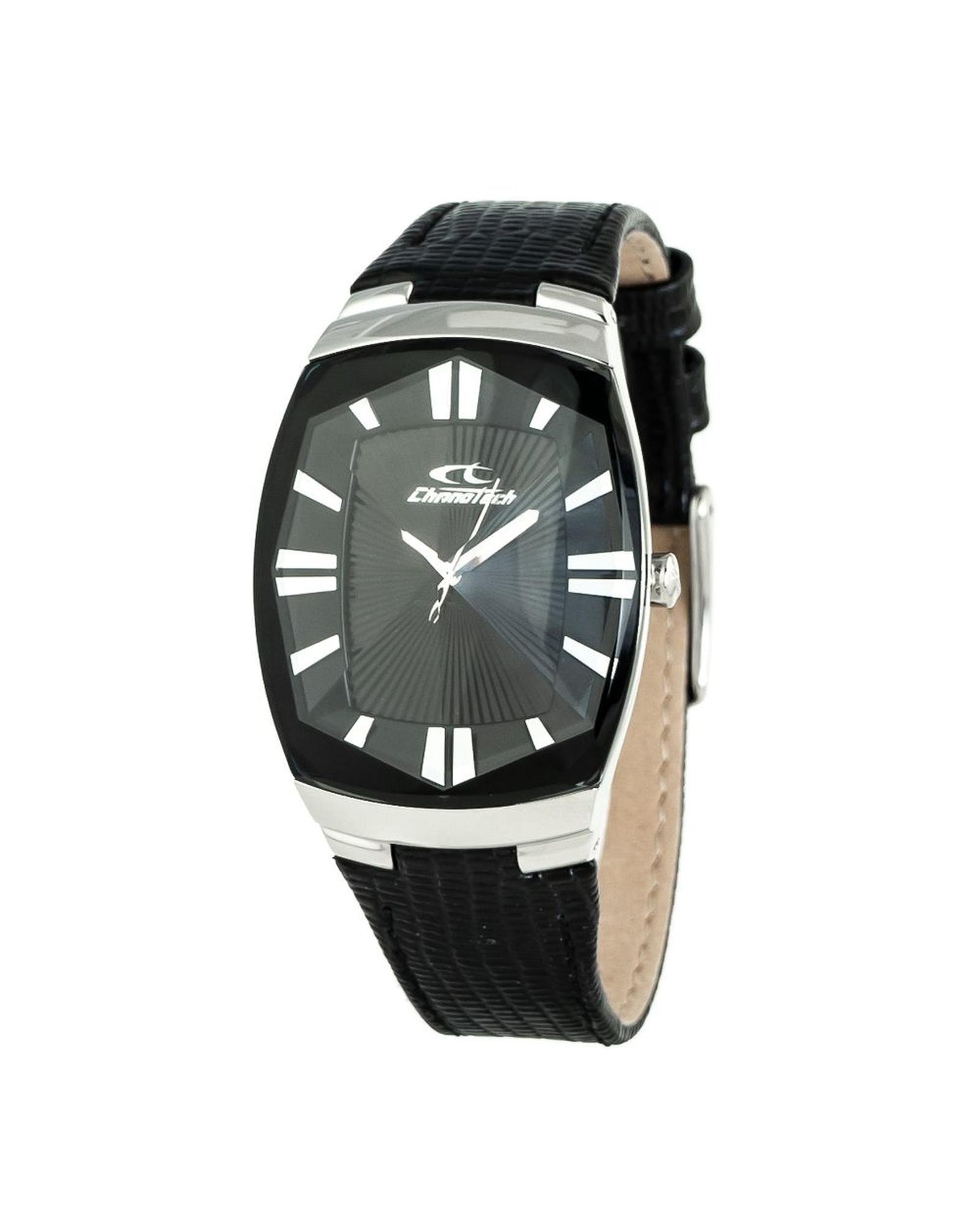 V539-CHCT7065M02AC-202506161631-00 Chronotech Unisex's Black Leather Watch - One Size - Image 1