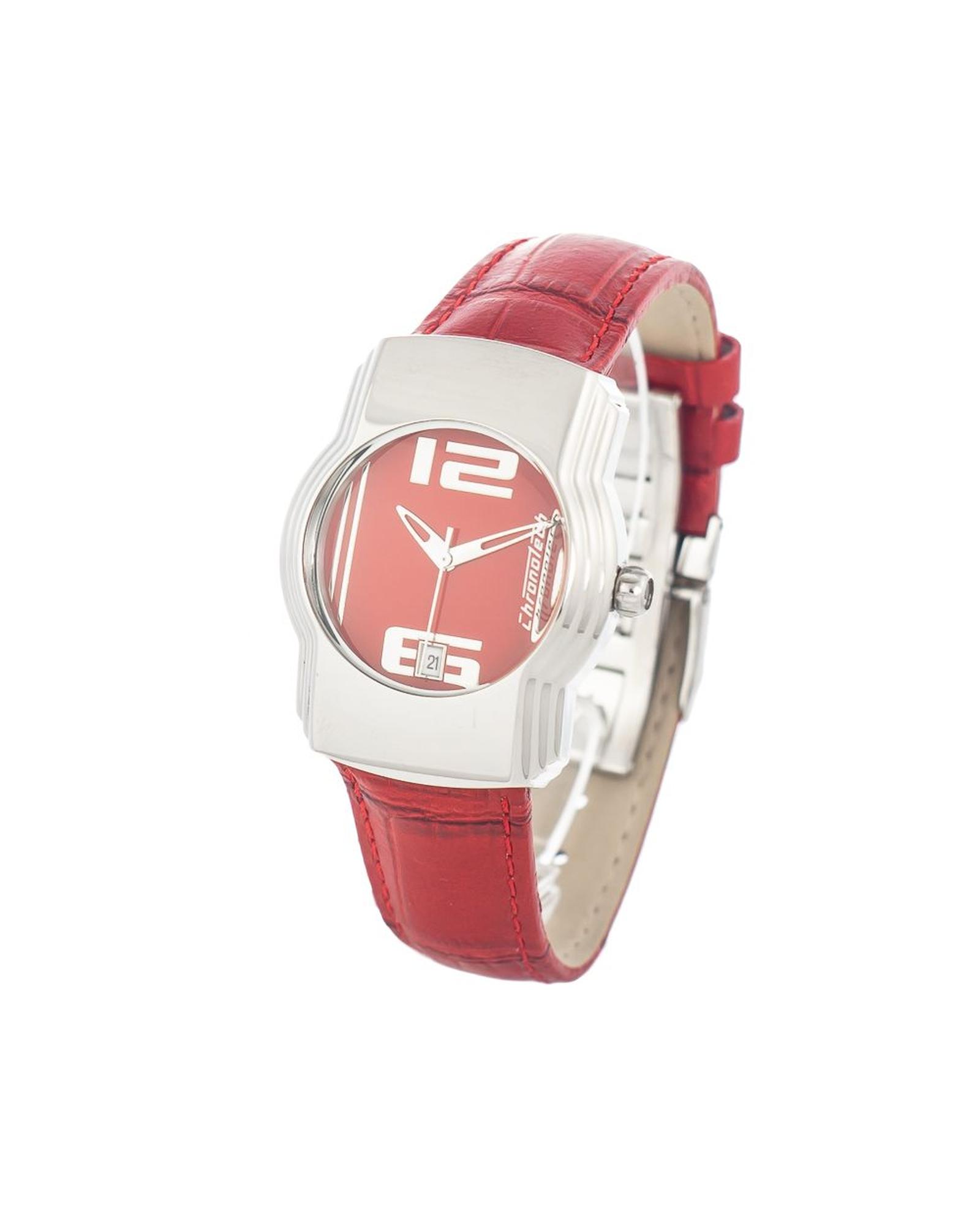 V539-CHCT7279B05AC-202506161712-00 Chronotech Women's Red Leather Watch - One Size - Image 1