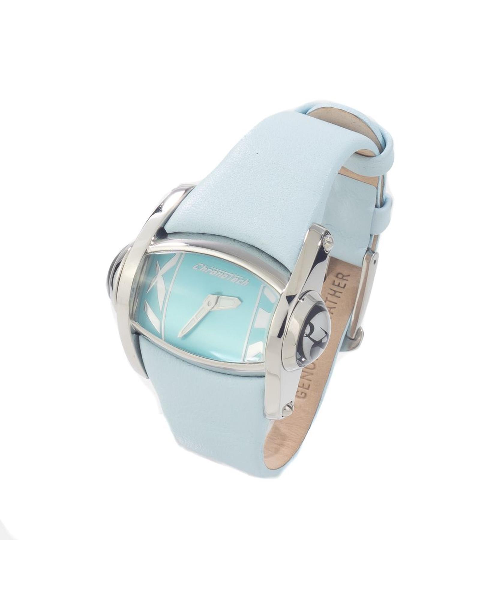 V539-CHCT7681L01AC-202506161736-00 Chronotech Women's Blue Leather Watch - One Size - Image 1
