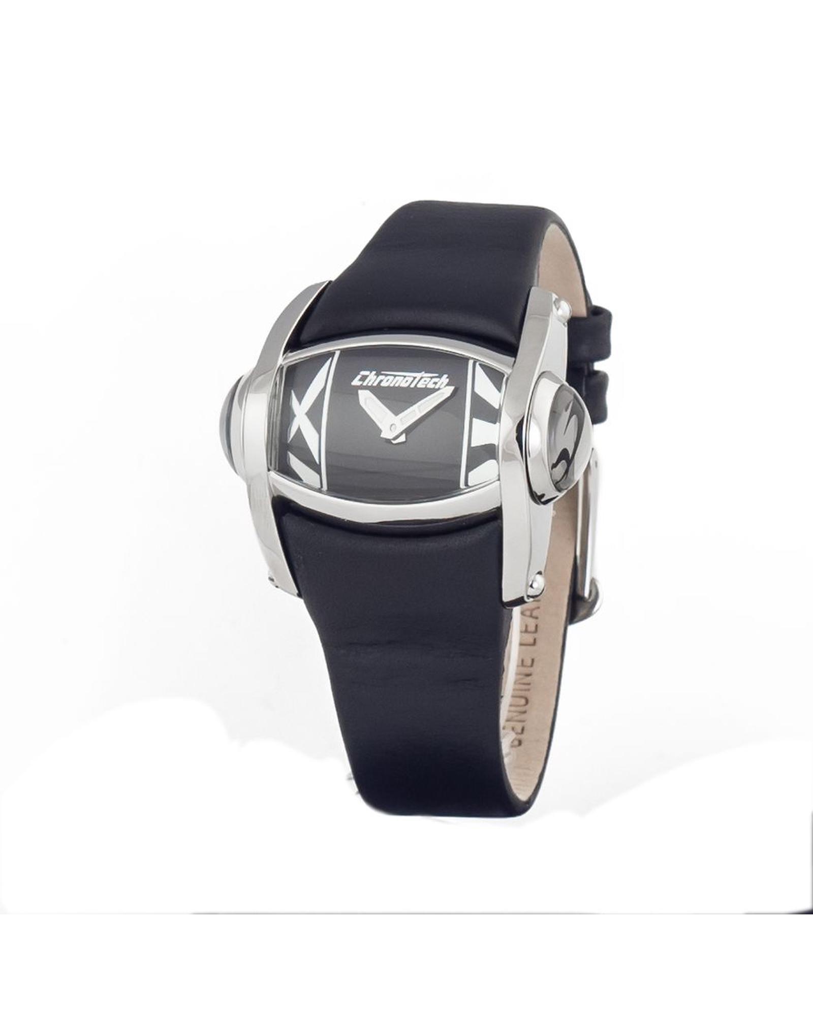 V539-CHCT7681L02AC-202506161736-00 Chronotech Women's Black Leather Watch - One Size - Image 1