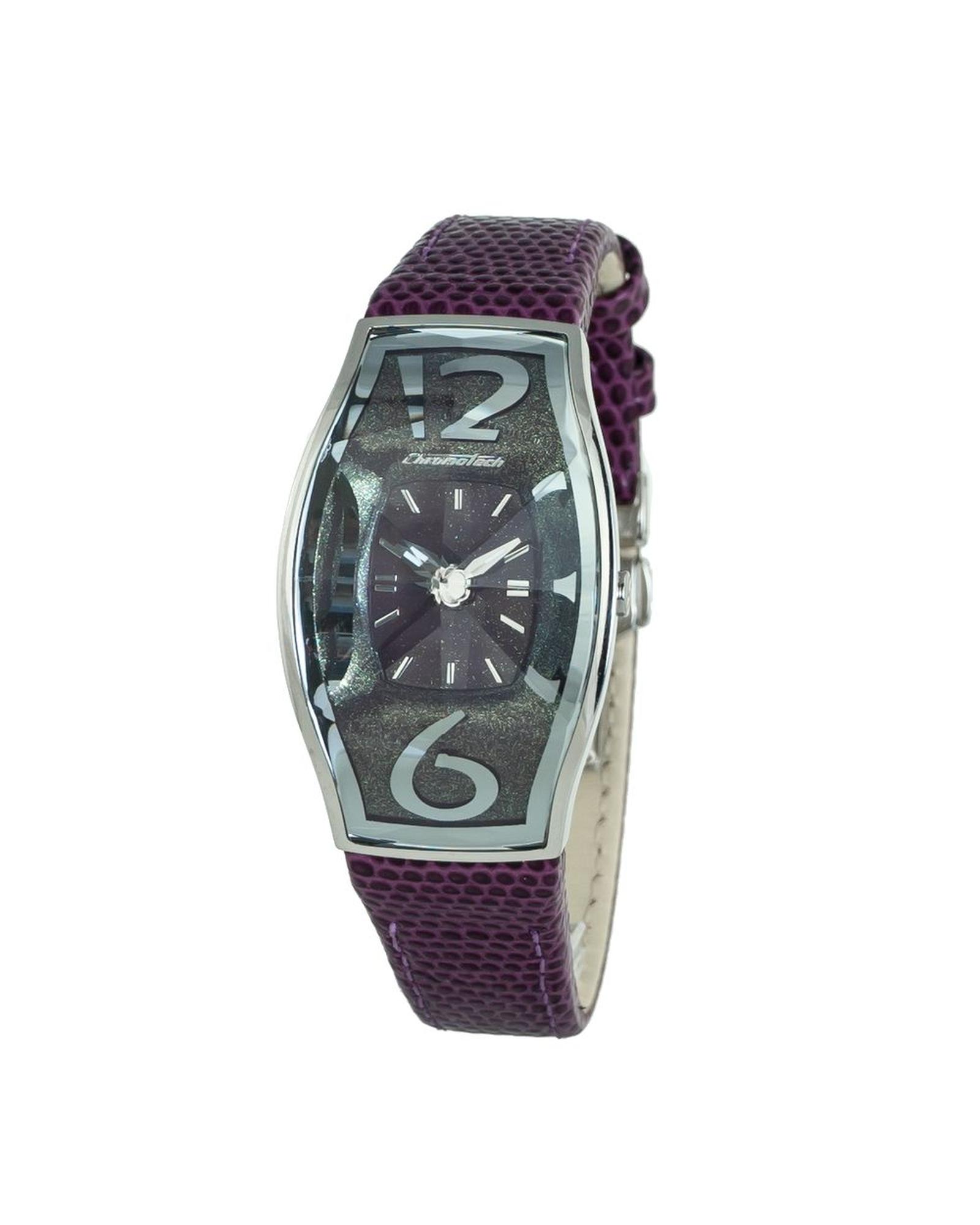 V539-CHCT7932AL89AC-202506161832-00 Chronotech Women's Purple Leather Watch - One Size - Image 1