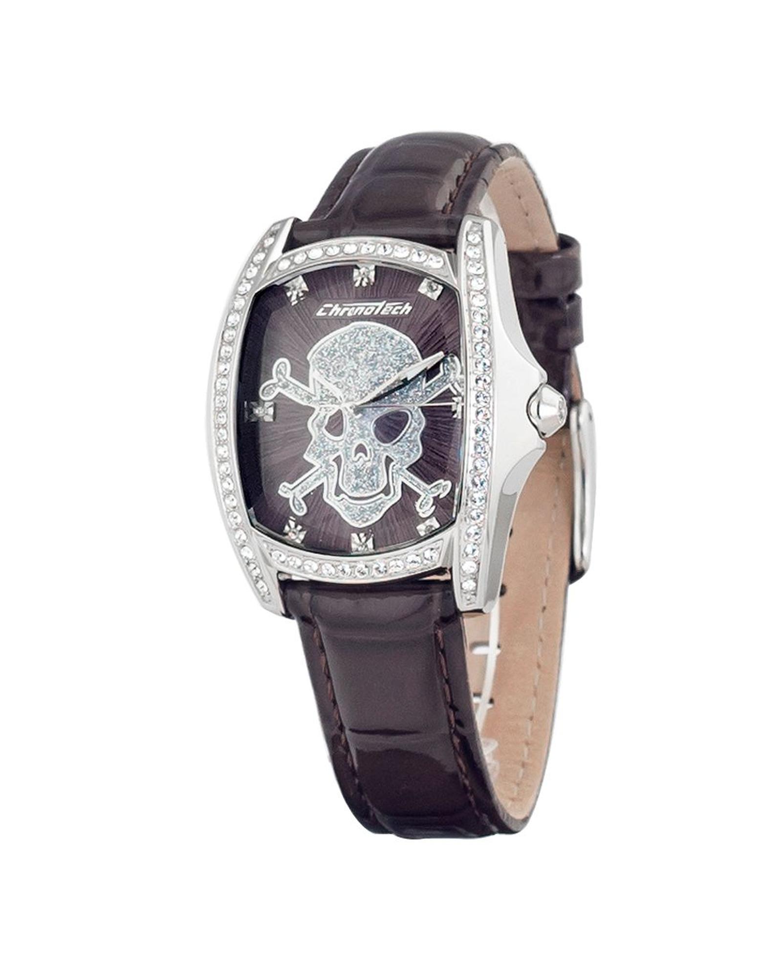 V539-CHCT7988LS70AC-202506161842-00 Chronotech Women's Black Leather Watch - One Size - Image 1