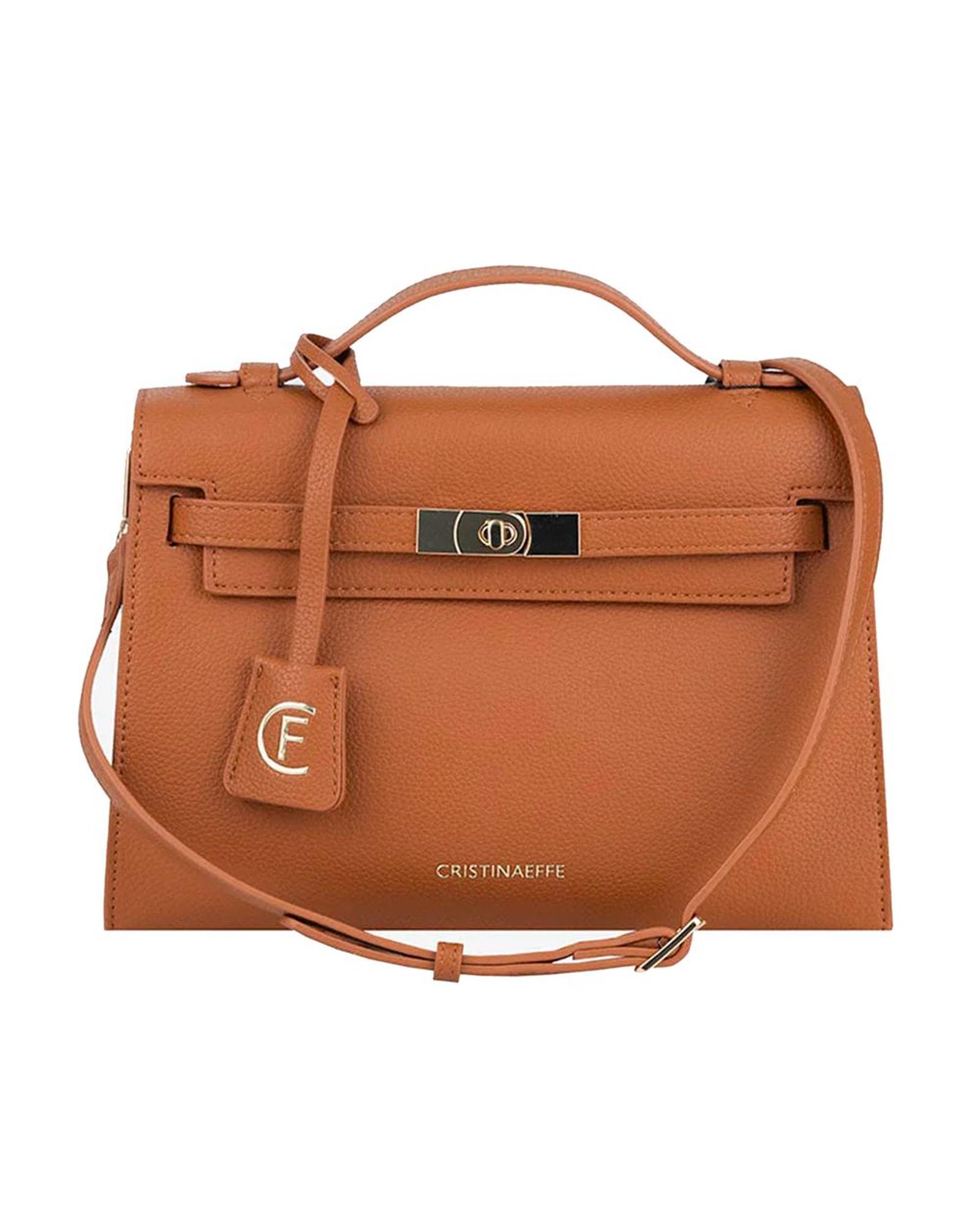 V539-CREF-14129-202506162016-00 CRISTINAEFFE Women's Brown Artificial Leather Crossbody Bag - One Size - Image 1