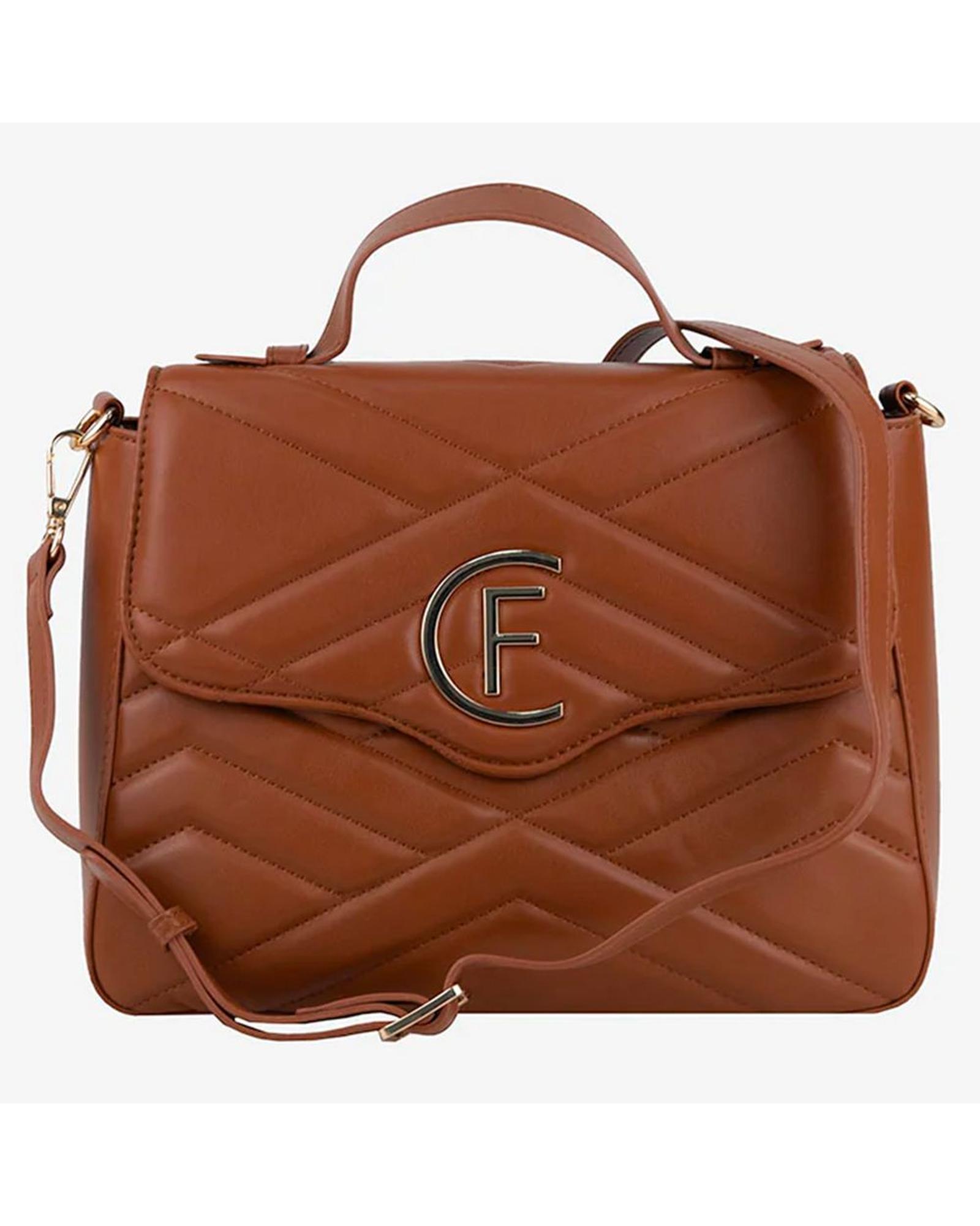 V539-CREF-14156-202506191931-00 CRISTINAEFFE Women's Brown Artificial Leather Crossbody Bag - One Size - Image 1