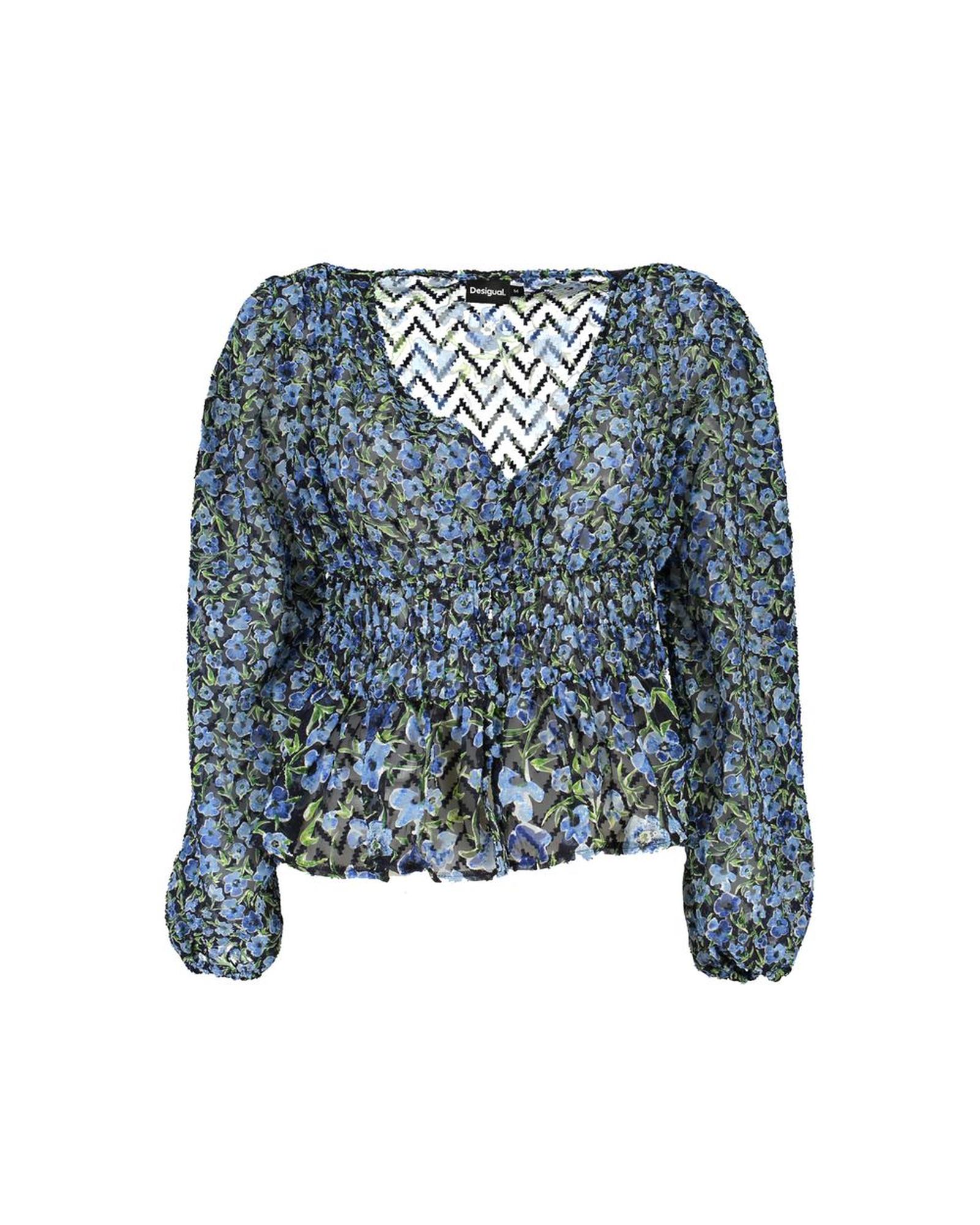 V539-DE-29223-S-202506162145-00 Desigual Women's Blue Polyester Sweater - S - Image 1