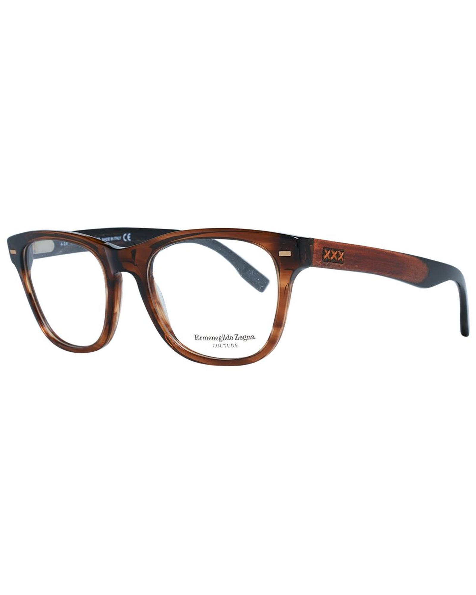 V539-ER-1038881-202506161921-00 Ermenegildo Zegna Men's Brown Optical Frames - One Size - Image 1