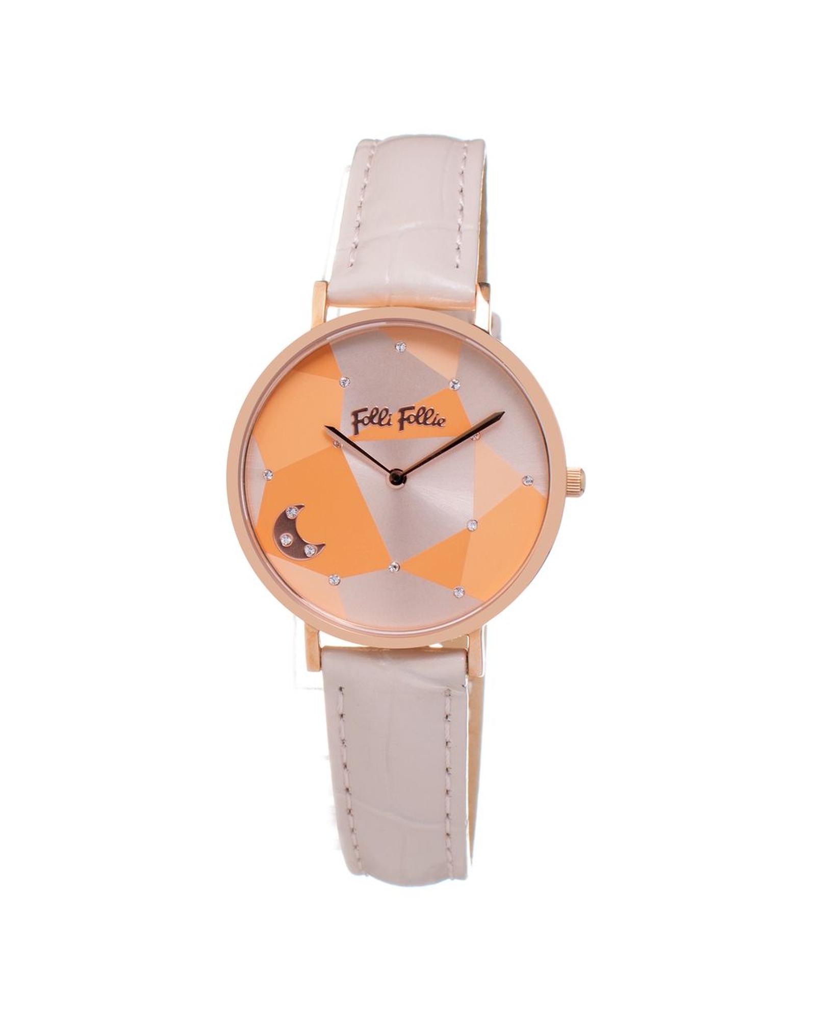V539-FFWF19R016SSGPIAC-202506170041-00 Folli Follie Women's Beige Leather Watch - One Size - Image 1