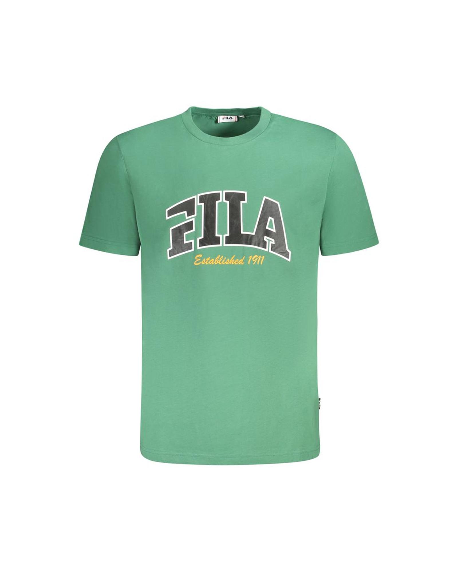 V539-FI-35394-XL-202506170145-00 Fila Men's Green Cotton T-Shirt - XL - Image 1