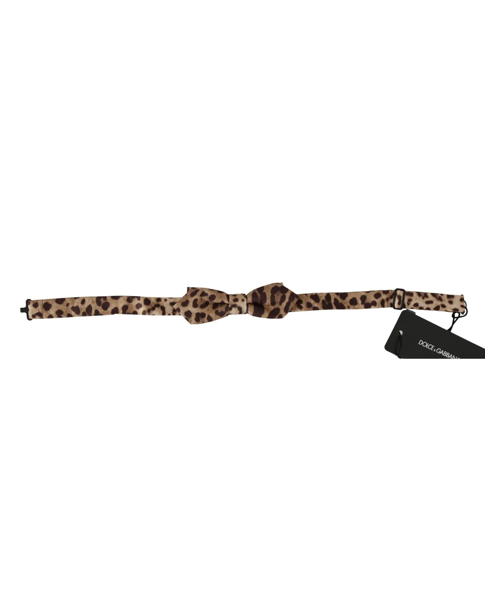 V539-FT2006-202509010630-00 DOLCE & GABBANA Exclusive Bow Tie - Brown Leopard One Size Men - Image 1
