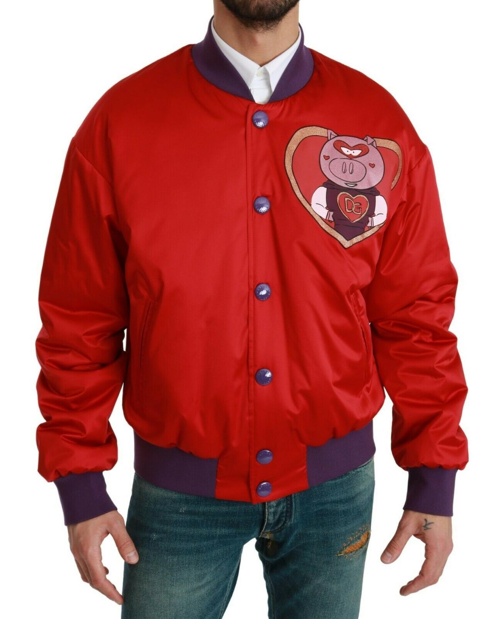 V539-JKT2610-50-202508312310-00 Dolce & Gabbana Bomber Jacket with Multicolor Motive 50 IT Men - Image 1
