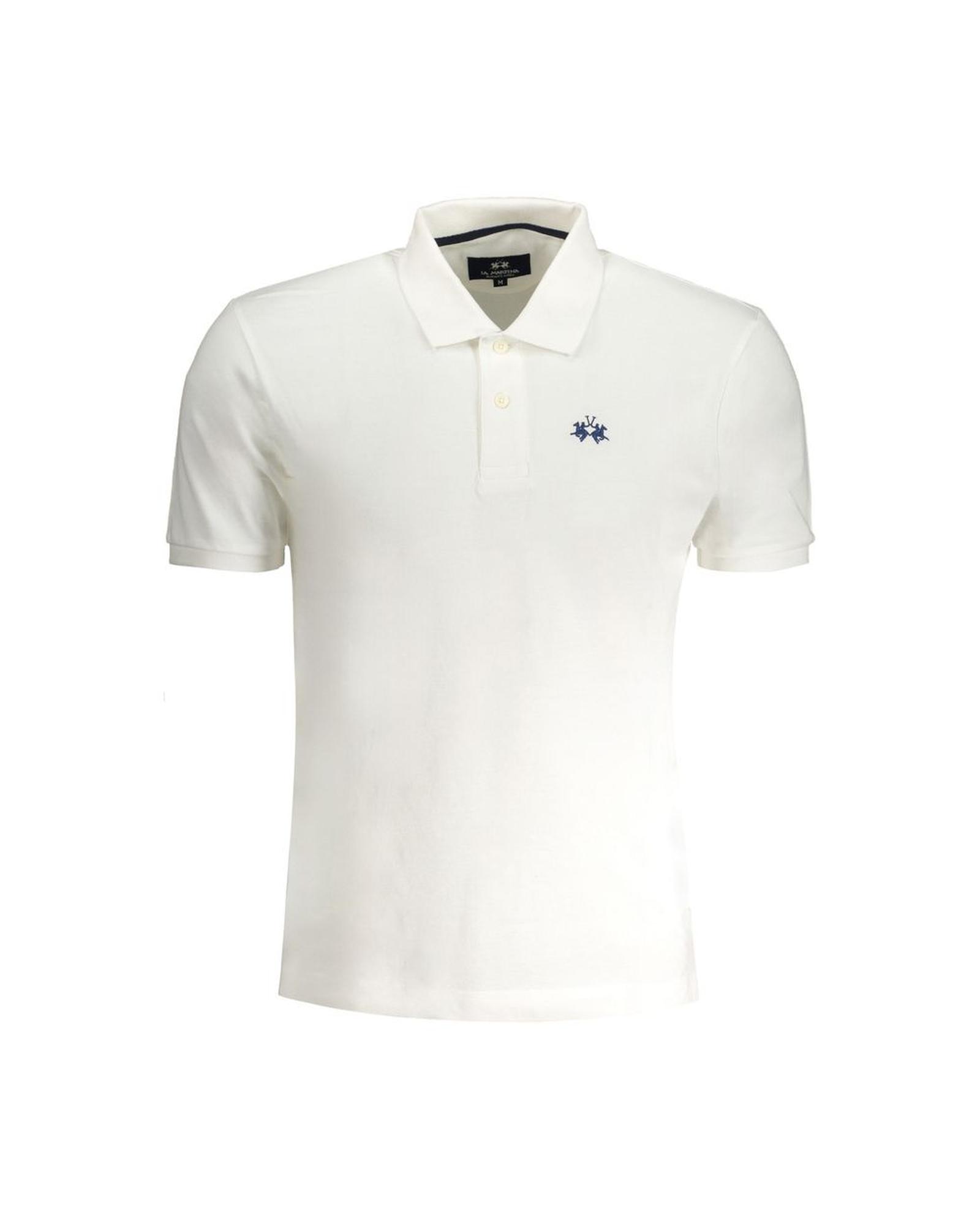 V539-LA-30434-XXL-202506170735-00 La Martina Men's White Cotton Polo Shirt - 2XL - Image 1