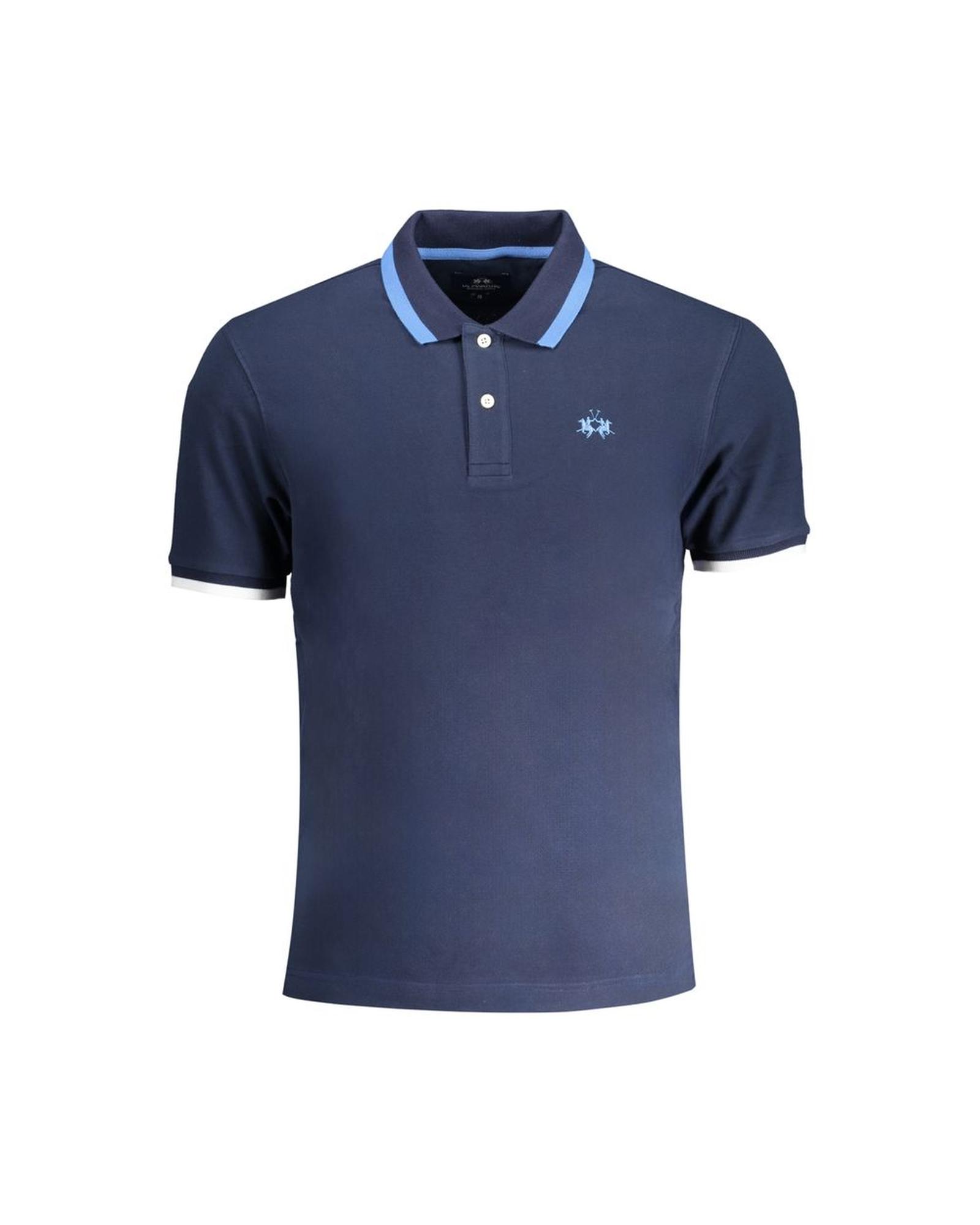 V539-LA-30444-M-202506170511-00 La Martina Men's Blue Cotton Polo Shirt - M - Image 1