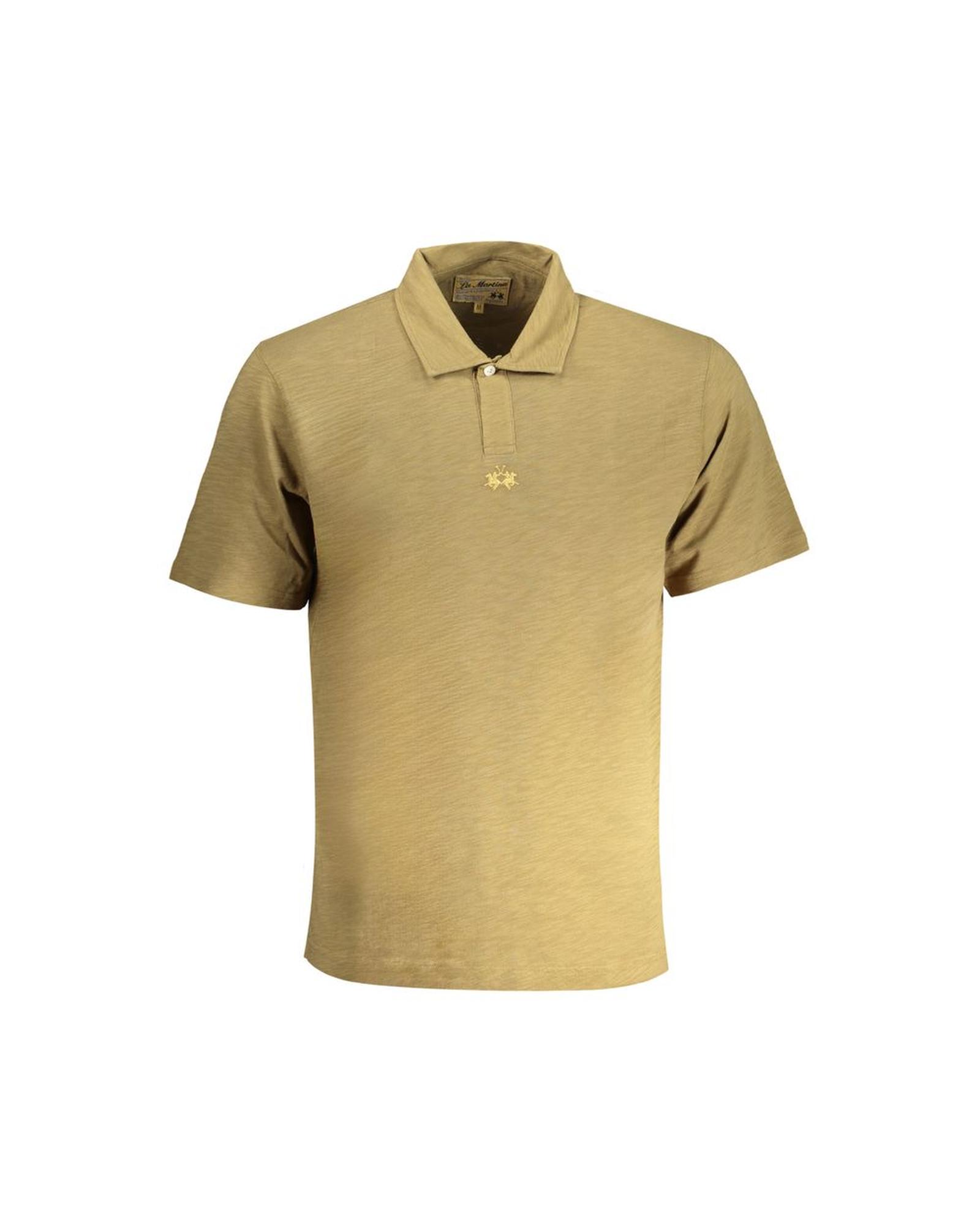 V539-LA-30447-XL-202506170515-00 La Martina Men's Green Cotton Polo Shirt - XL - Image 1