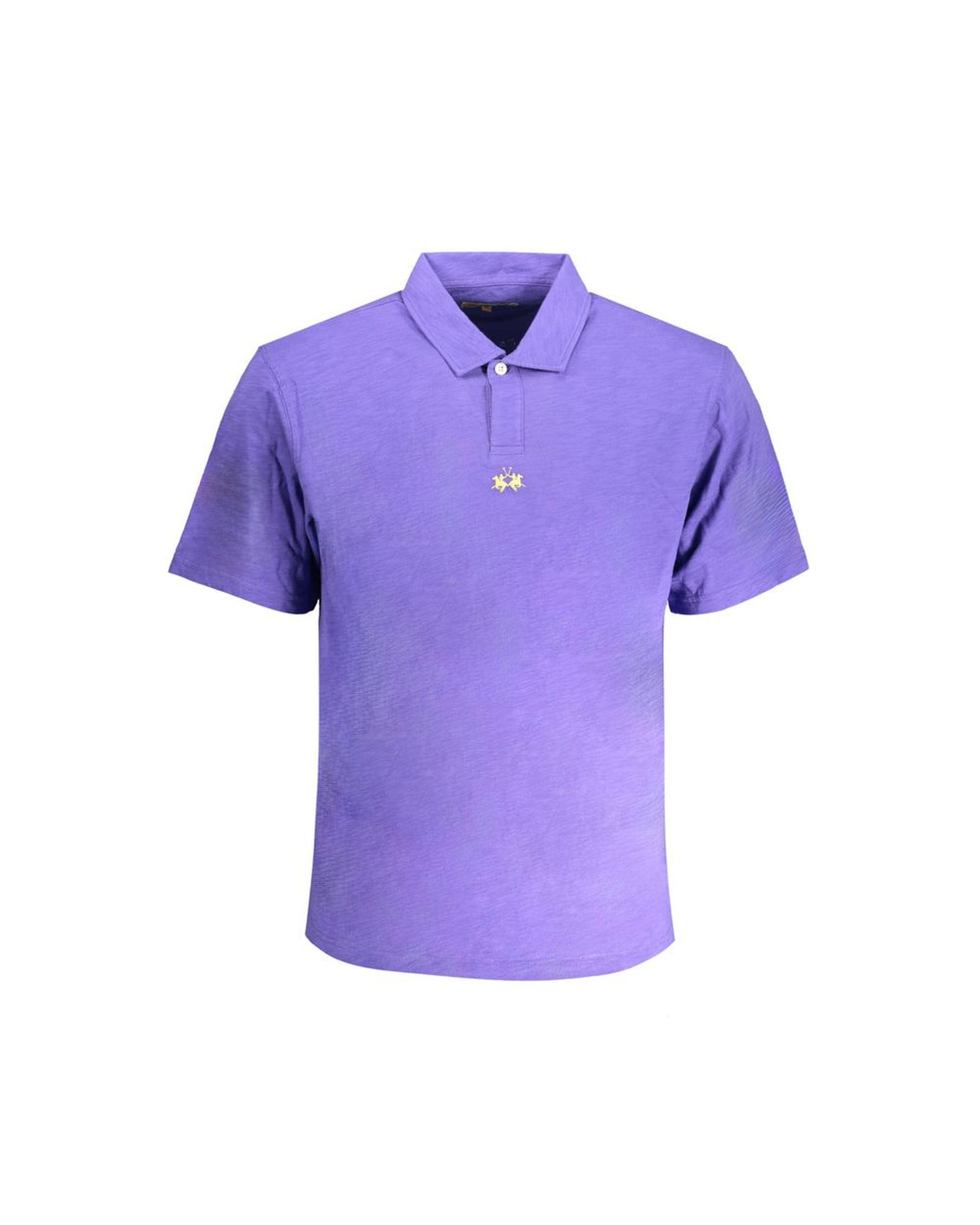 V539-LA-30452-XXL-202506170521-00 La Martina Men's Purple Cotton Polo Shirt - 2XL - Image 1