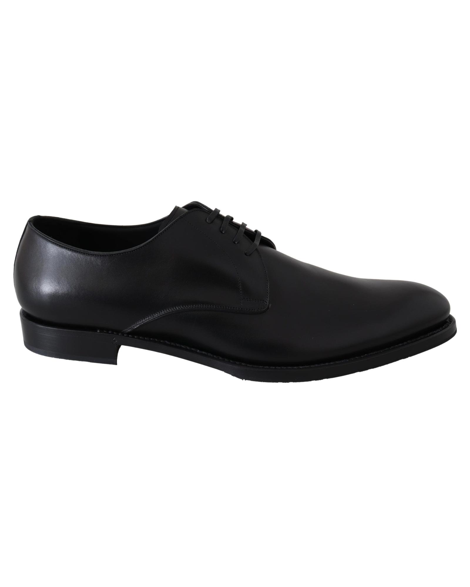 V539-MV3734-395-202508261906-00 Handcrafted Black Leather Derby Dress Formal Shoes 39.5 EU Men - Image 1