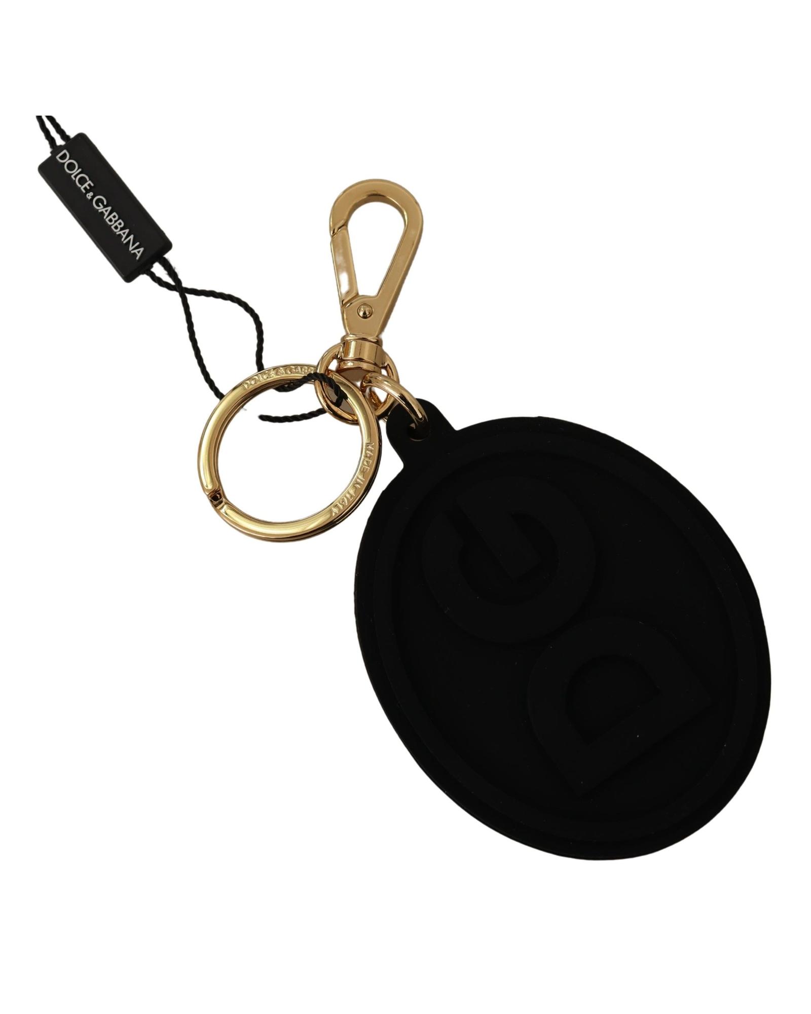 V539-SMY100726-202508312320-00 Dolce & Gabbana Keychains & Bag Charms with Logo Black/Gold One Size Men - Image 1