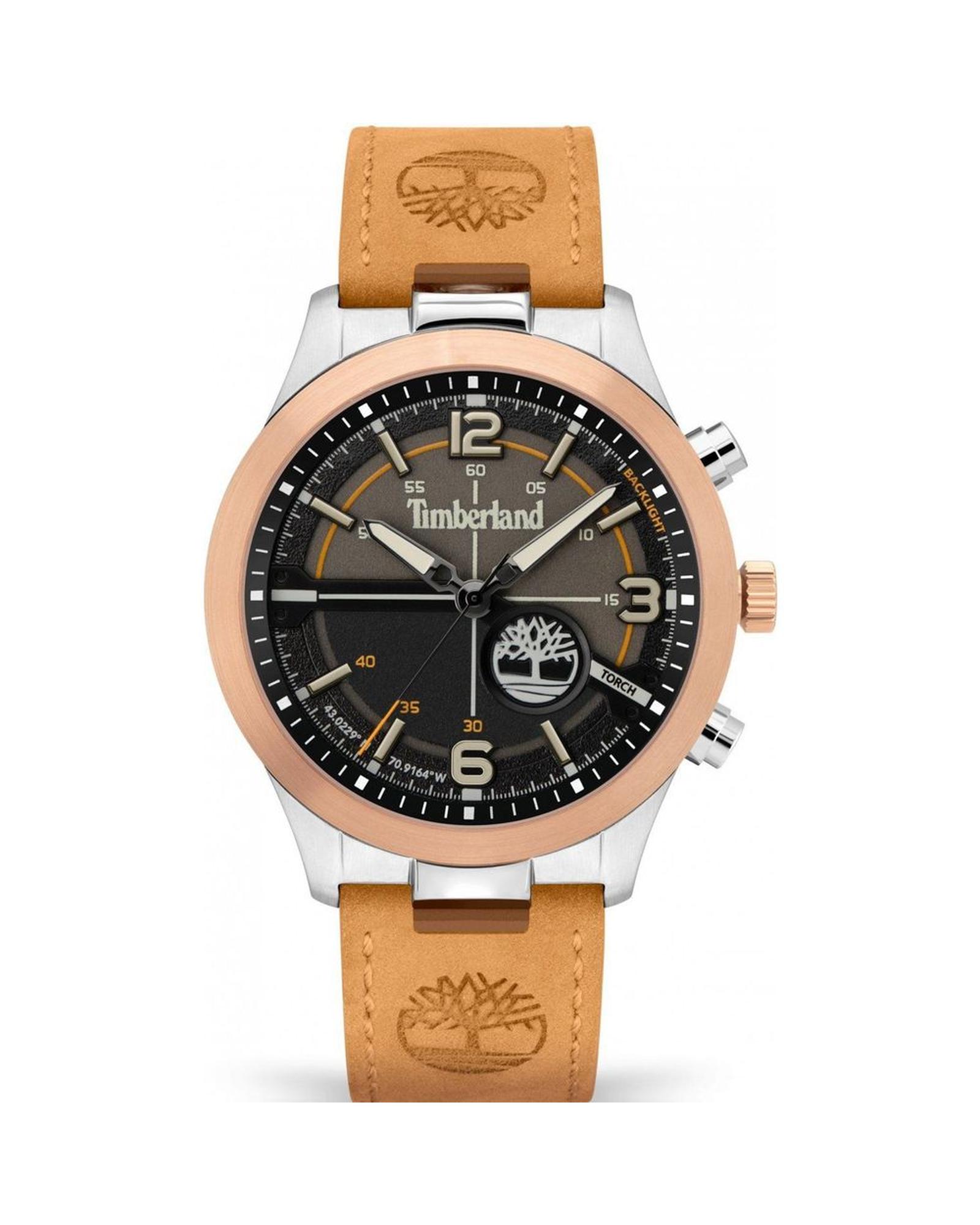 V539-TITDWGA2103302AC-202506180550-00 Timberland Men's Brown Leather Watch - One Size - Image 1