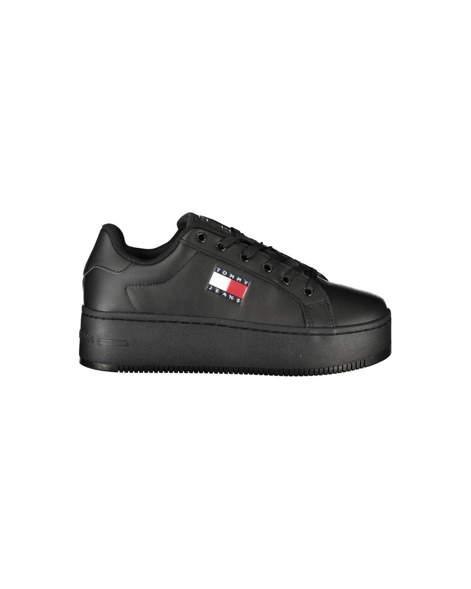 V539-TO-34814-EU36US6-202506181307-00 Tommy Hilfiger Women's Black Polyester Sneaker - 36 EU - Image 1