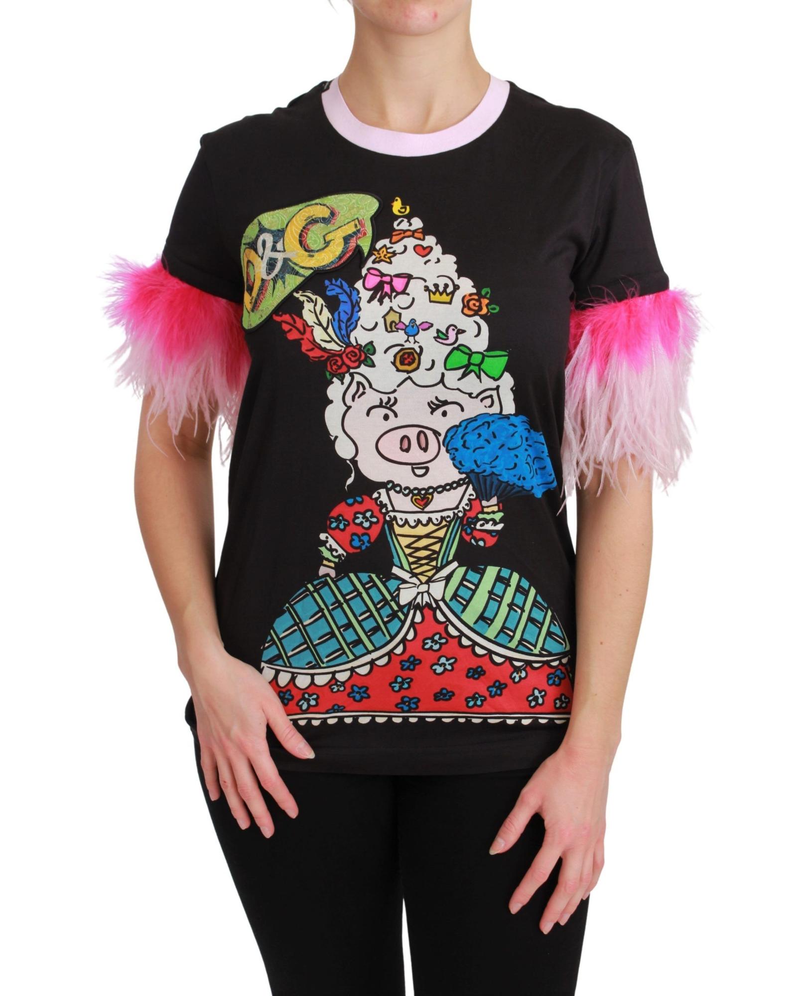 V539-TSH4555-36-202509012225-00 Year of the Pig 2019 Crewneck Short Sleeve T-shirt 36 IT Women - Image 1