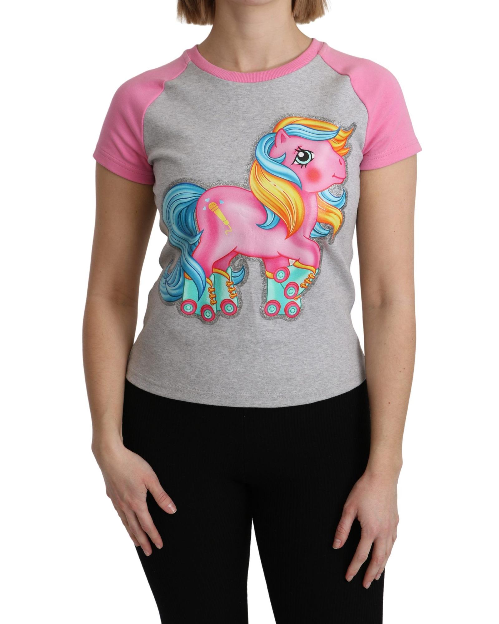 V539-TSH5088-40-202509011520-00 Moschino Couture Crew Neck T-shirt with My Little Pony Motif 40 IT Women - Image 1