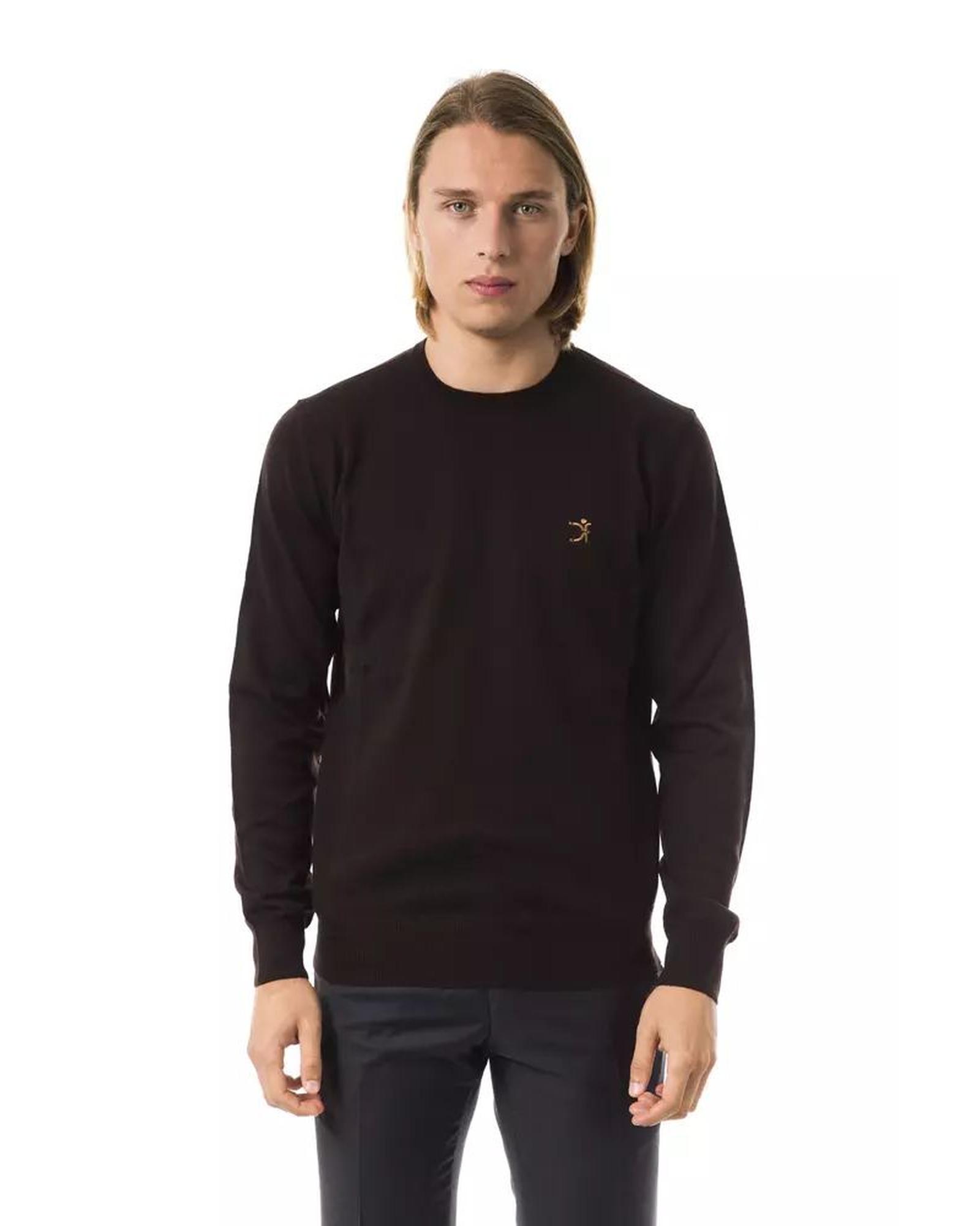 V539-UO-7815-L-202509010715-00 Embroidered Crew Neck Sweater in Extrafine Wool Merinos Fabric L Men - Image 1