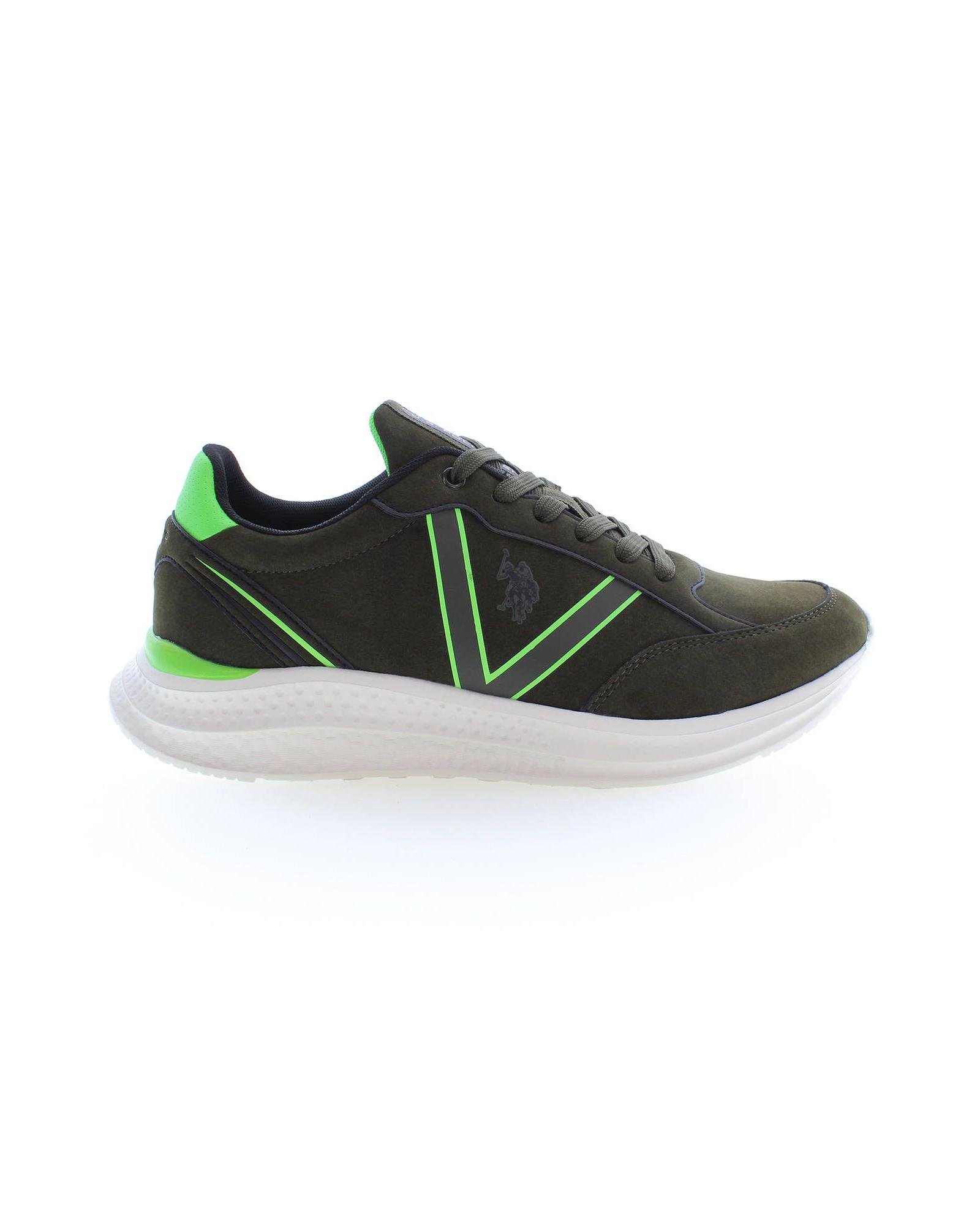 V539-US-14568-EU41US8-202506181231-00 US POLO ASSN Men's Green Polyester Sneaker - 41 EU - Image 1