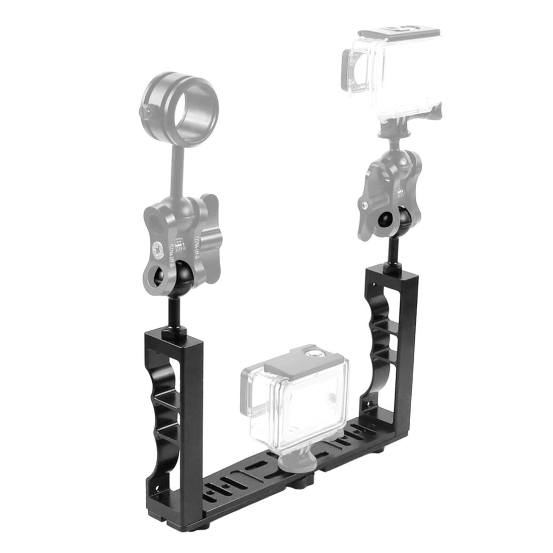 V562-052UP-202503062035-00 Adjustable Dual Handheld Lamp Arm for Action Cameras - Image 1