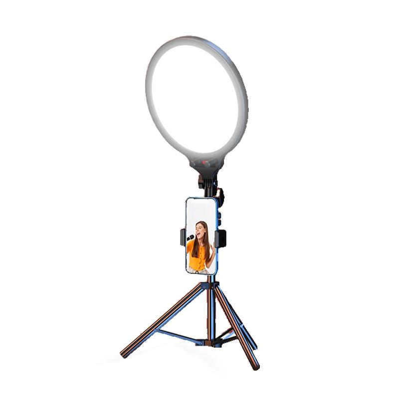 V562-1047215060DBT-222029-00 Full-screen Selfie Ring Light Tripod Set for Live Stream - 210cm Height - 55Cm Bracket - Image 1